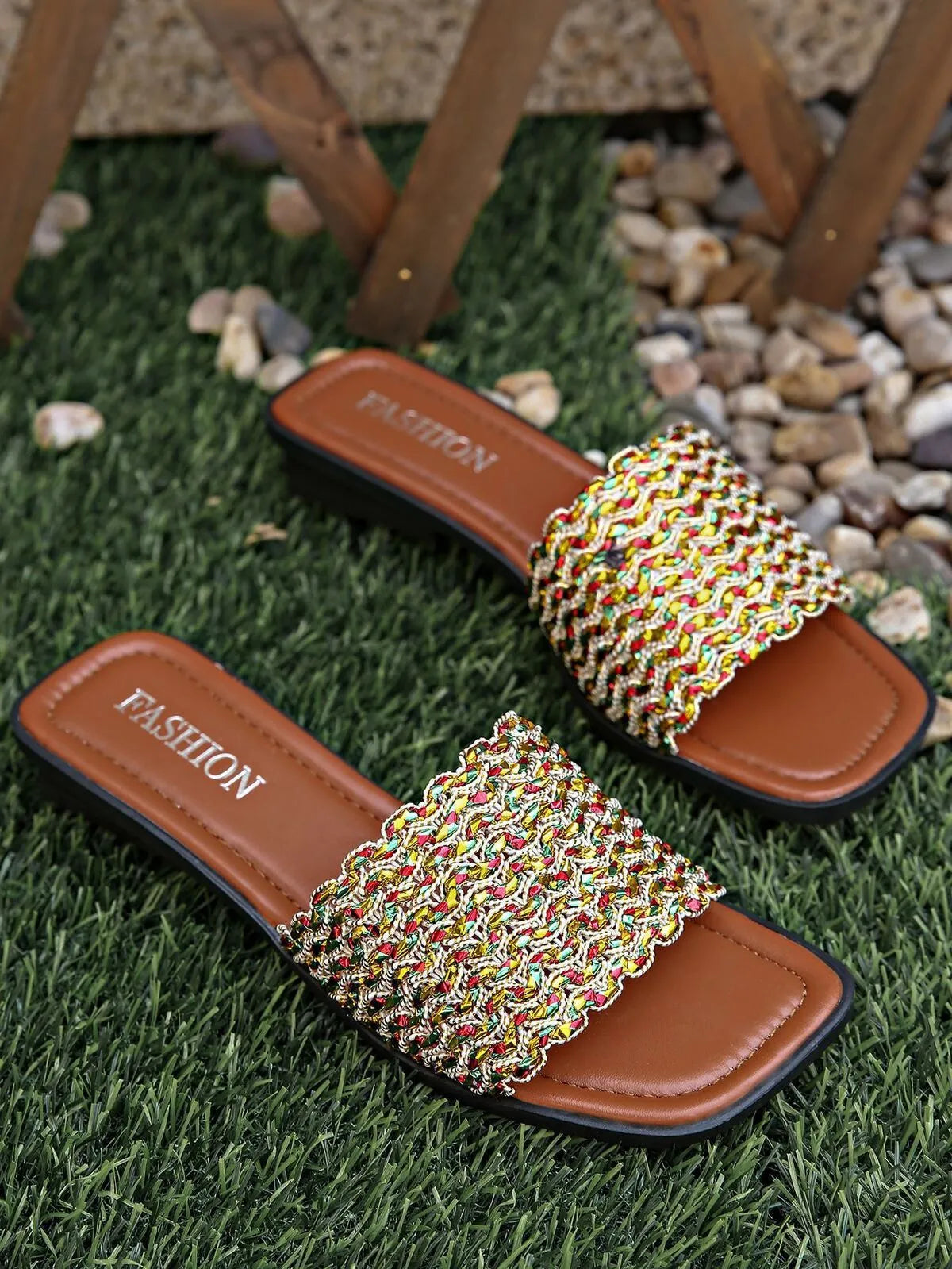 Open Toe Flats Sandals