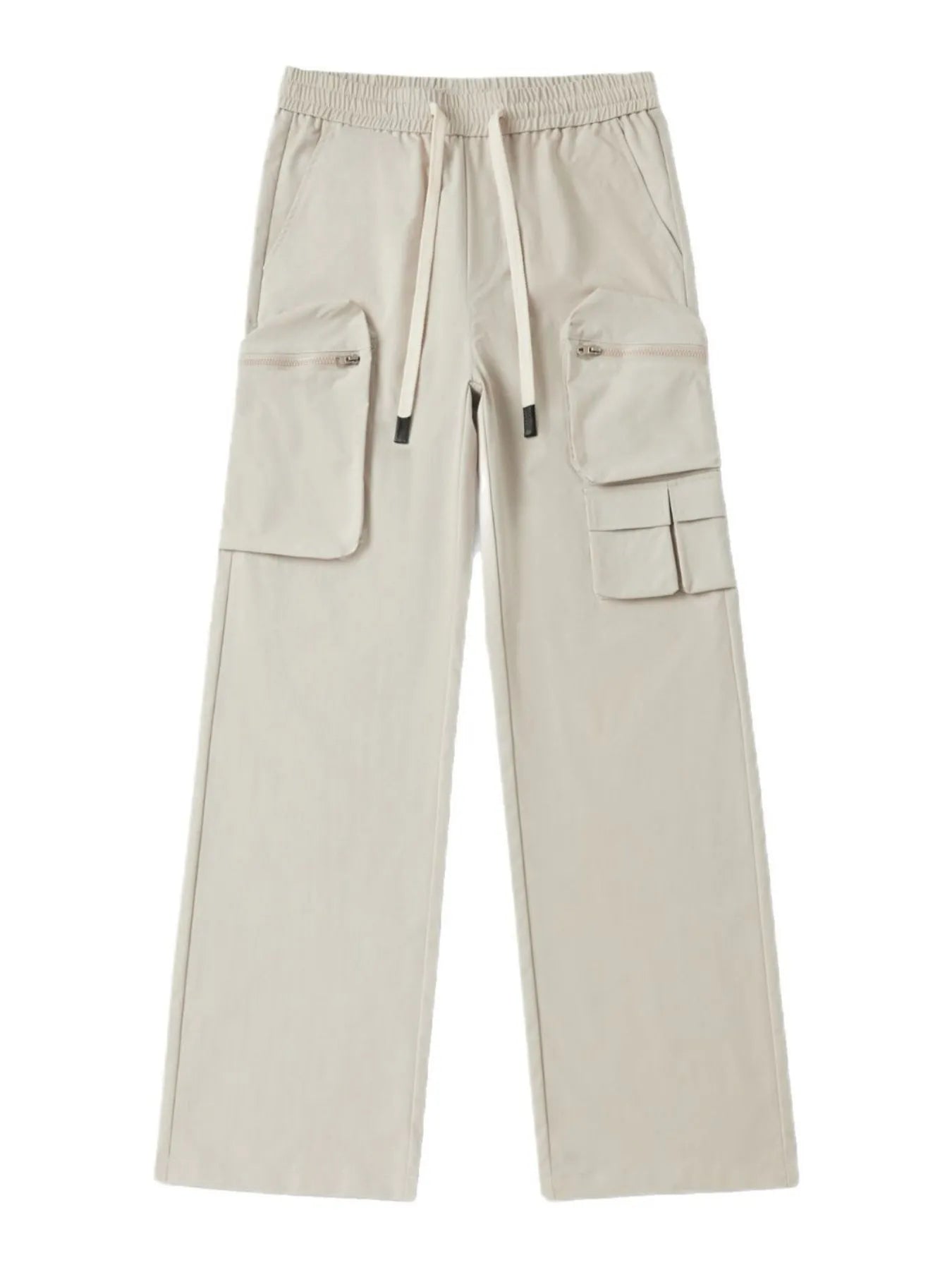 Men's Multi-Pocket Cargo Wide Leg Pants with Drawstring Waist