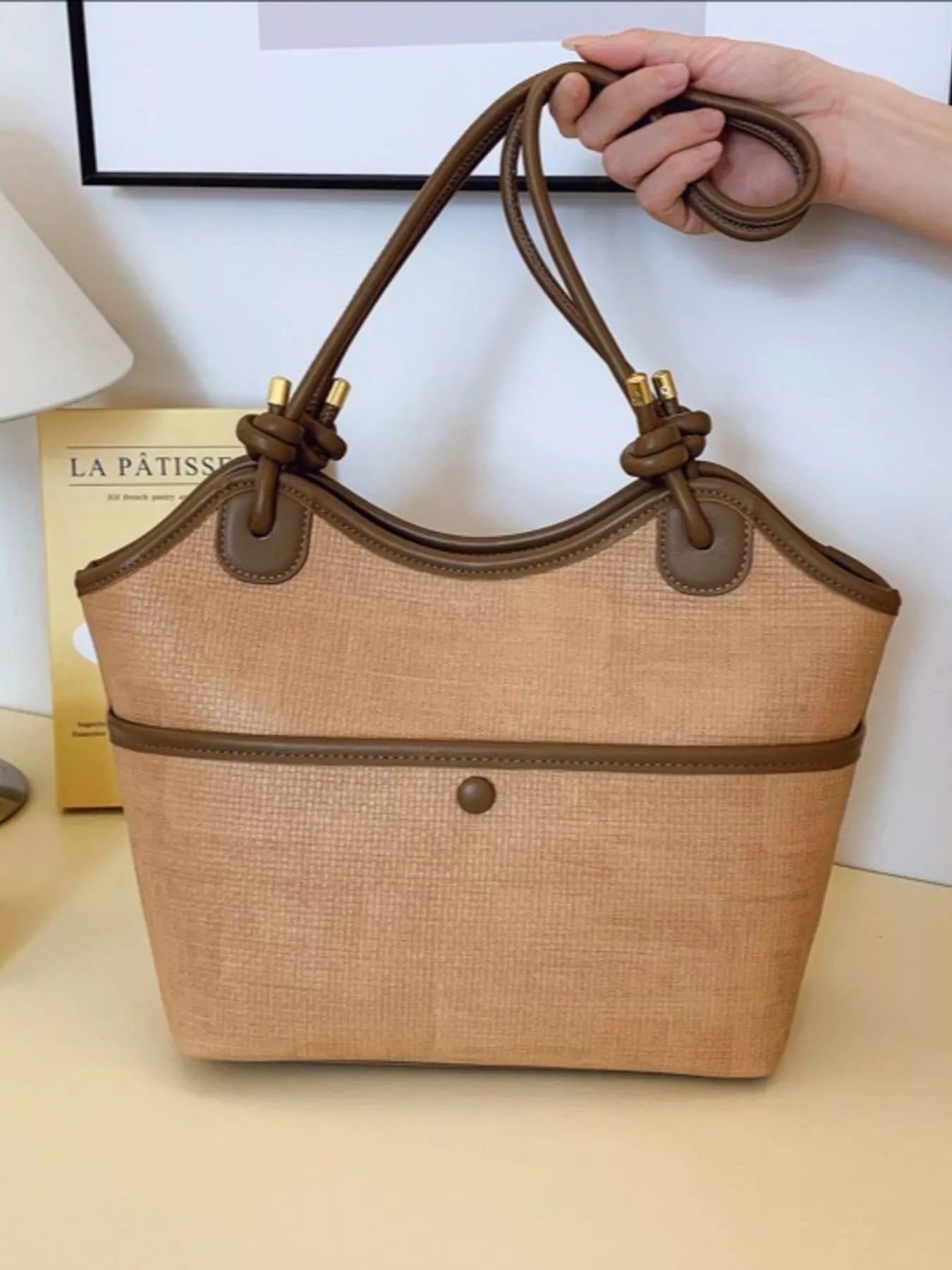 Knotted Strap Tote Bag