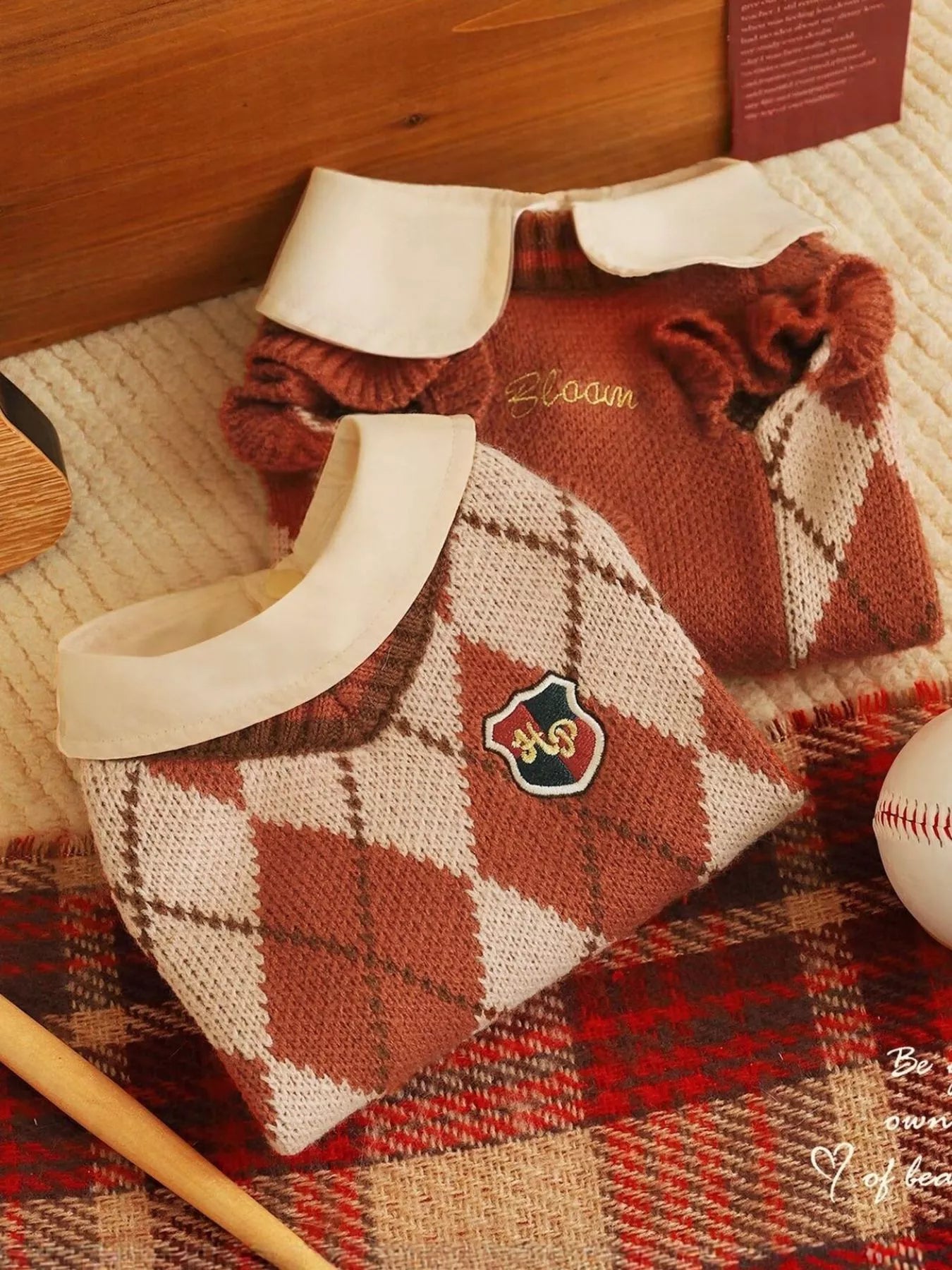 Argyle Pattern Pet Sweater