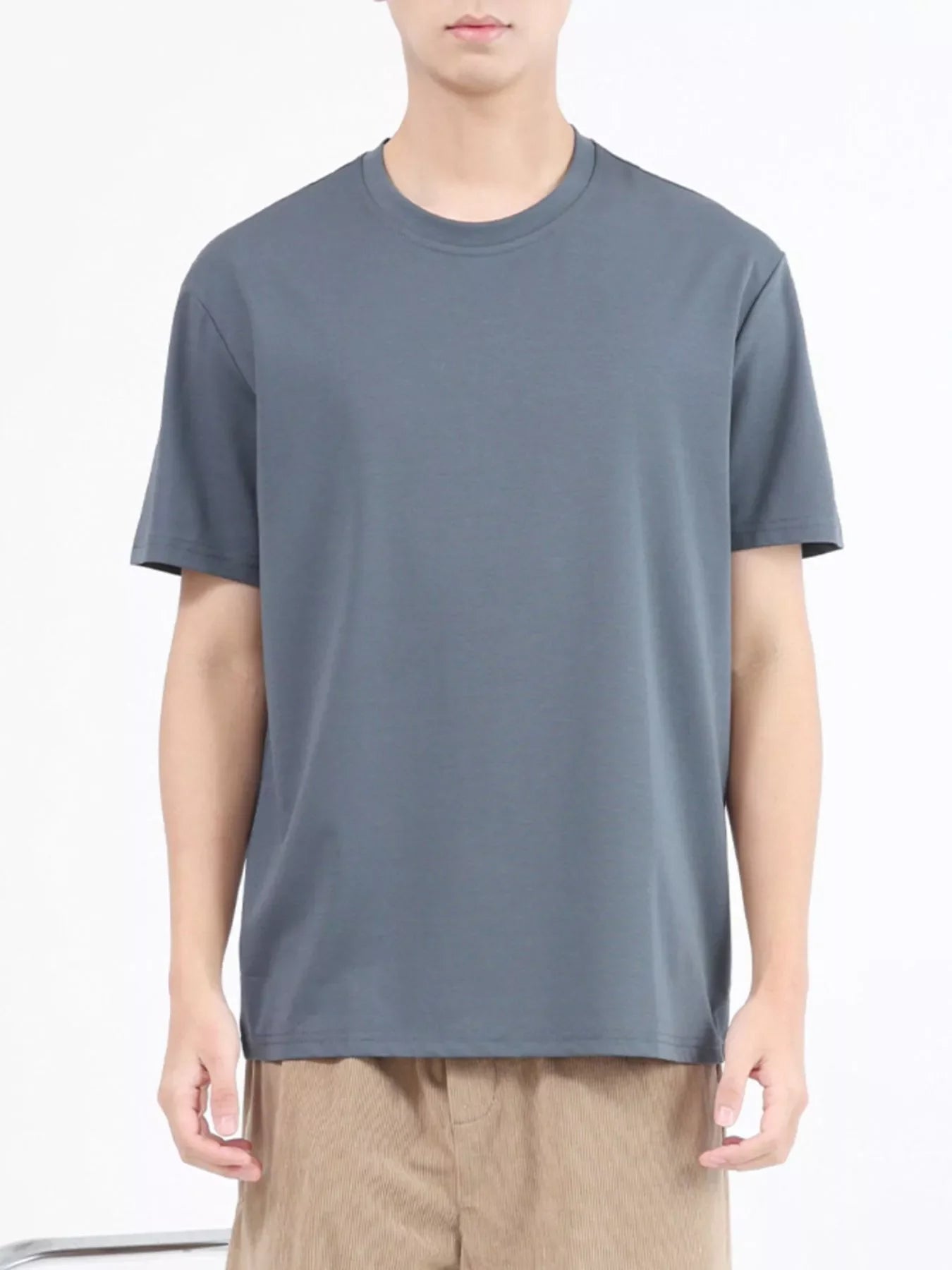 Men's Plus Size Classic Crew Neck T-Shirt