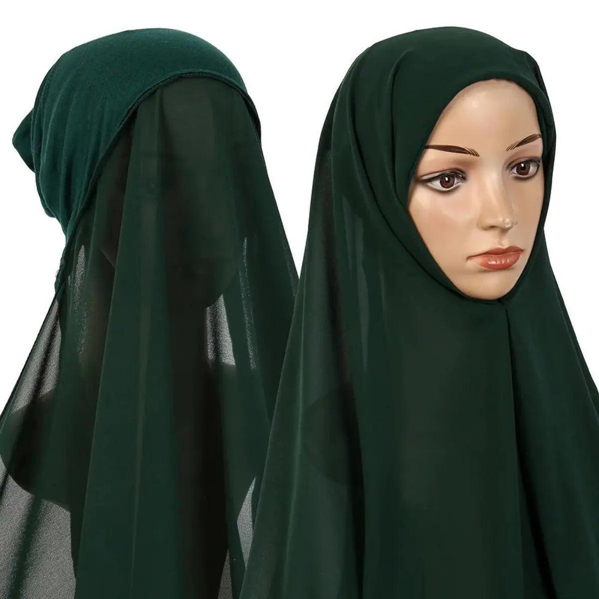 Chiffon Instant Hijab with Modal Undercap (MH004)