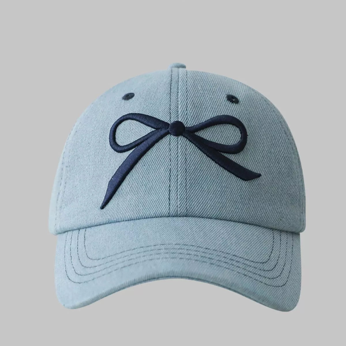 Bow Embroidered Baseball Cap