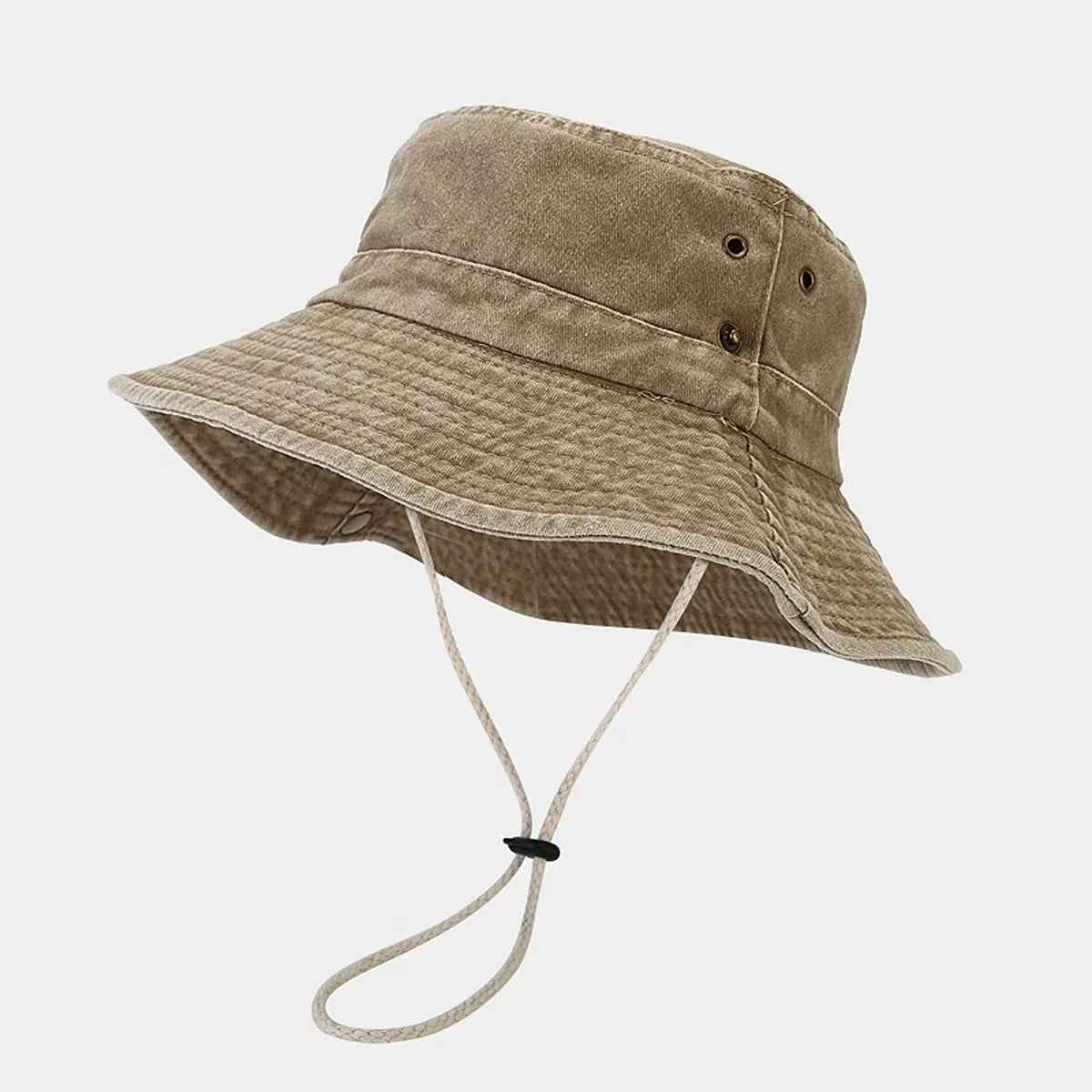 Wide-Brim Sun Protection Bucket Hat