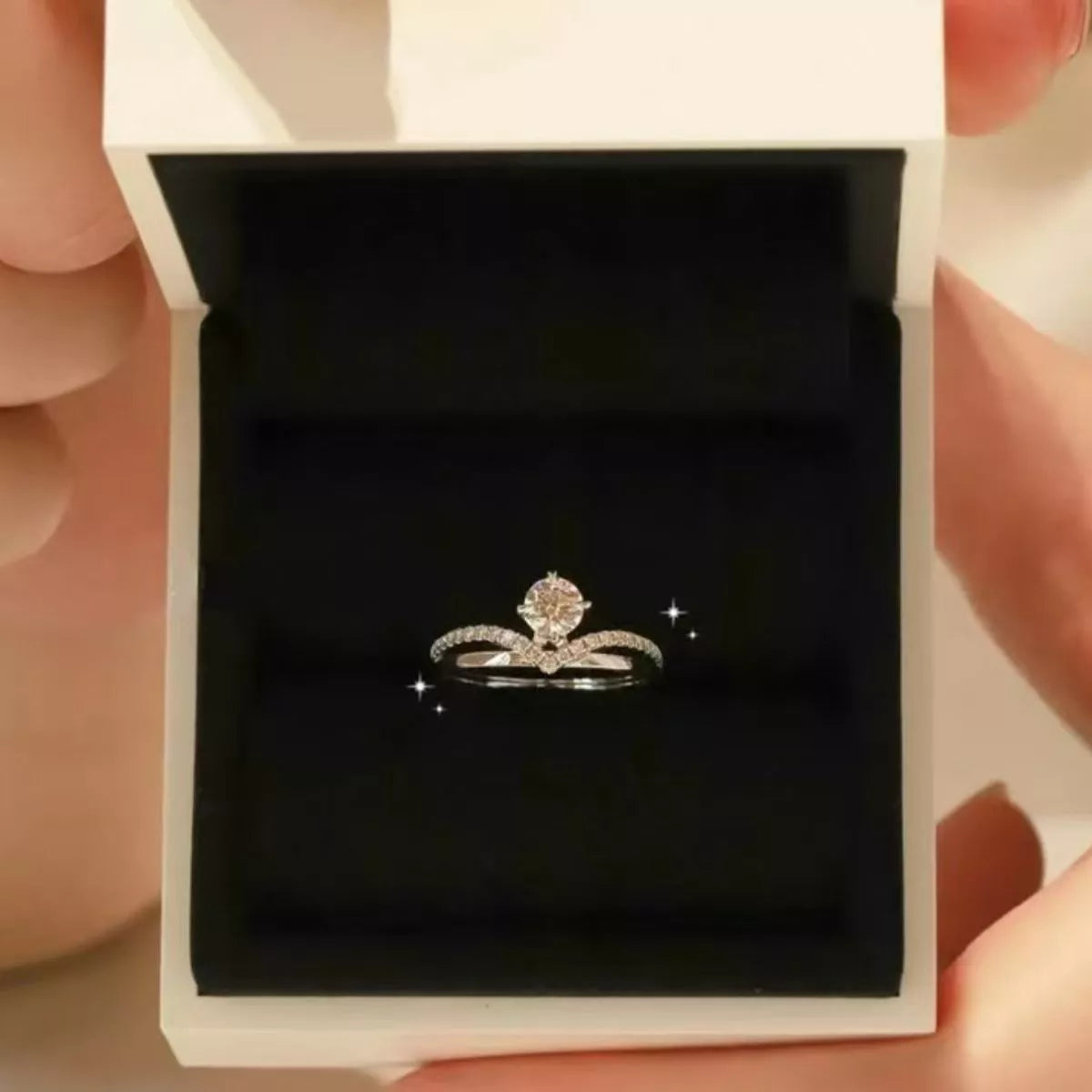 1 Carat 925 Sterling Silver Moissanite Ring