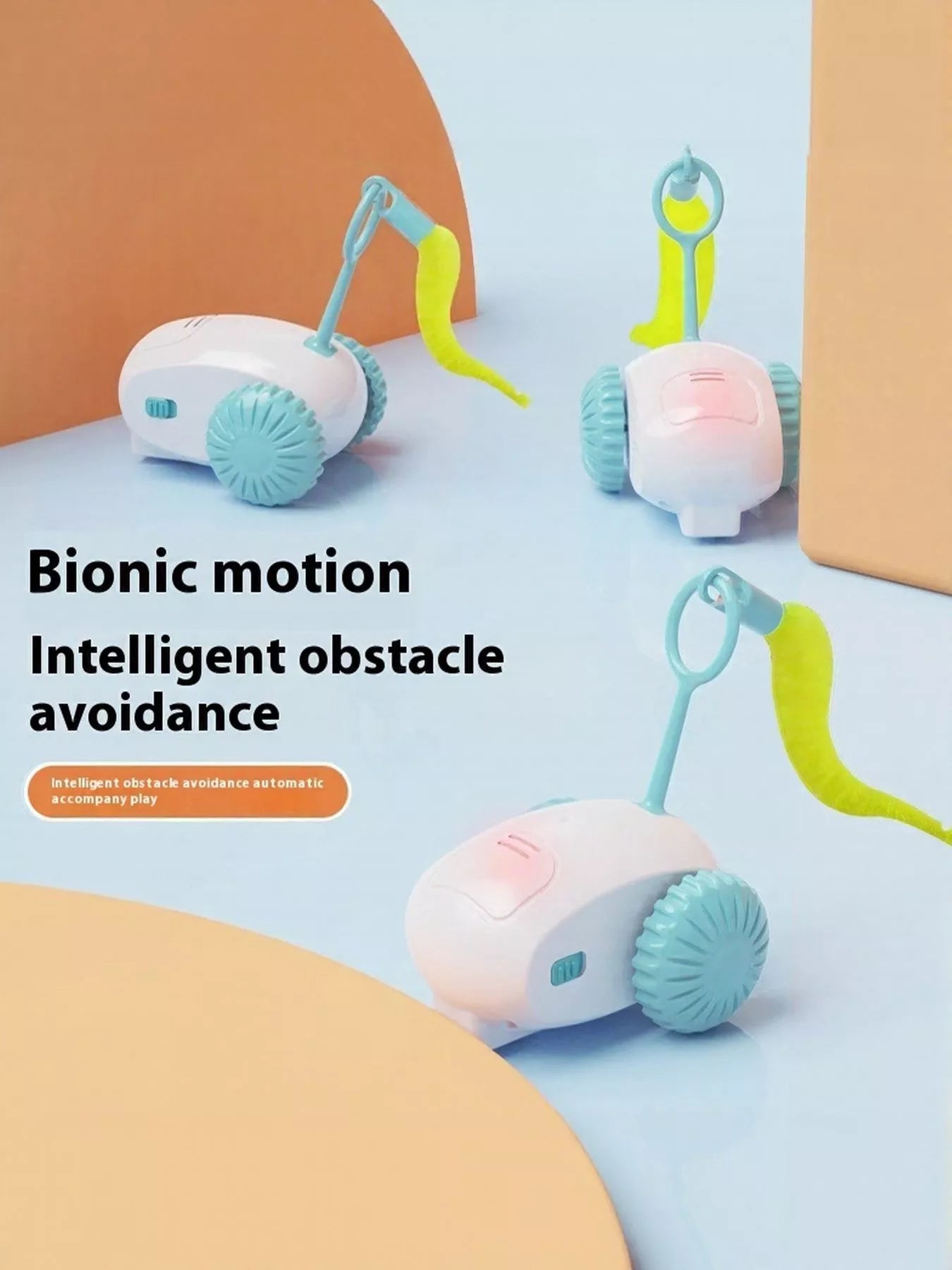Interactive Self-Rotating Pet Teaser Toy