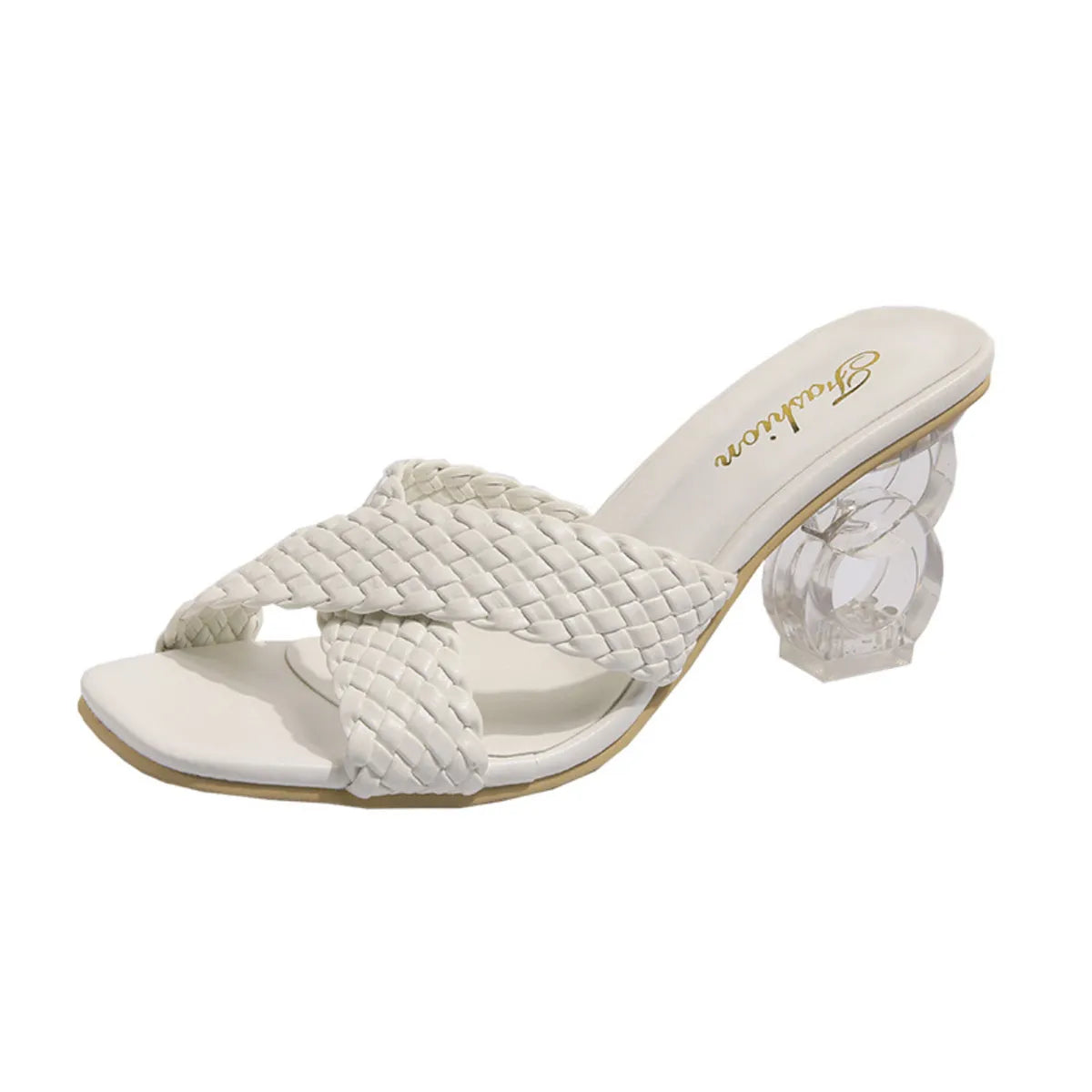 Crisscross Block Heel Sandals