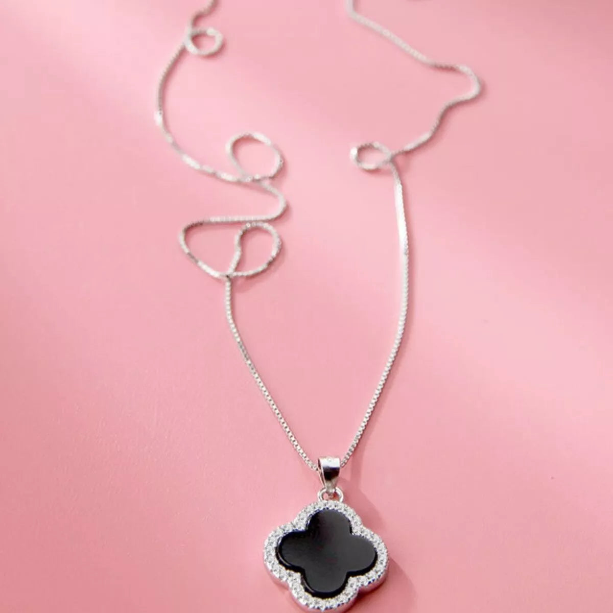 925 Sterling Silver Clover Pendant Necklace