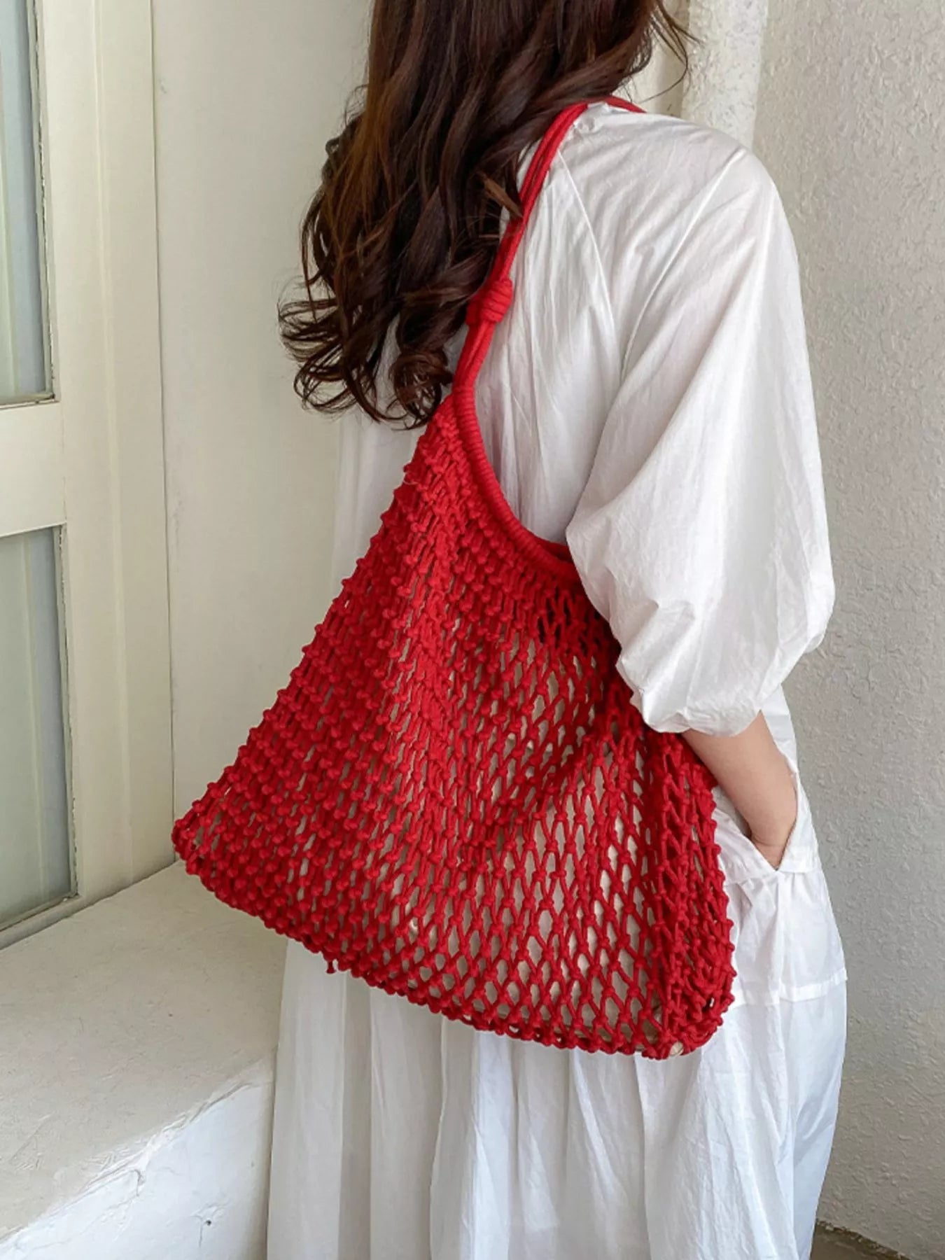 Crochet Knit Shoulder Bag