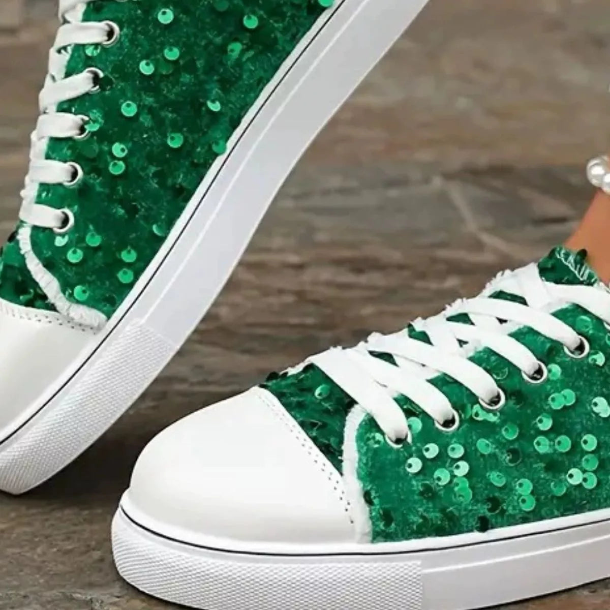 Sparkling Sequin Low-Top Sneakers