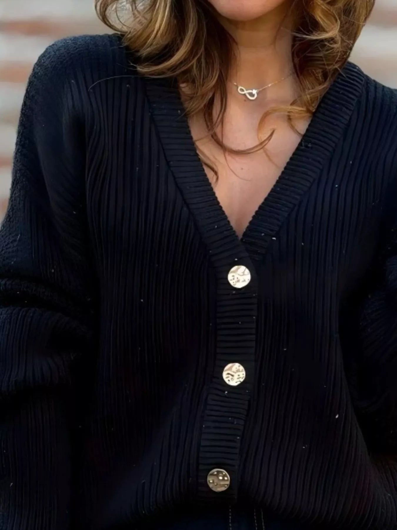 Full Size V-Neck Button-Up Cardigan Plus Size