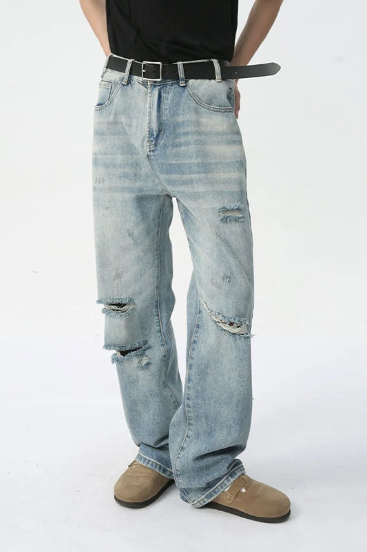 Distressed Wide Leg Jeans