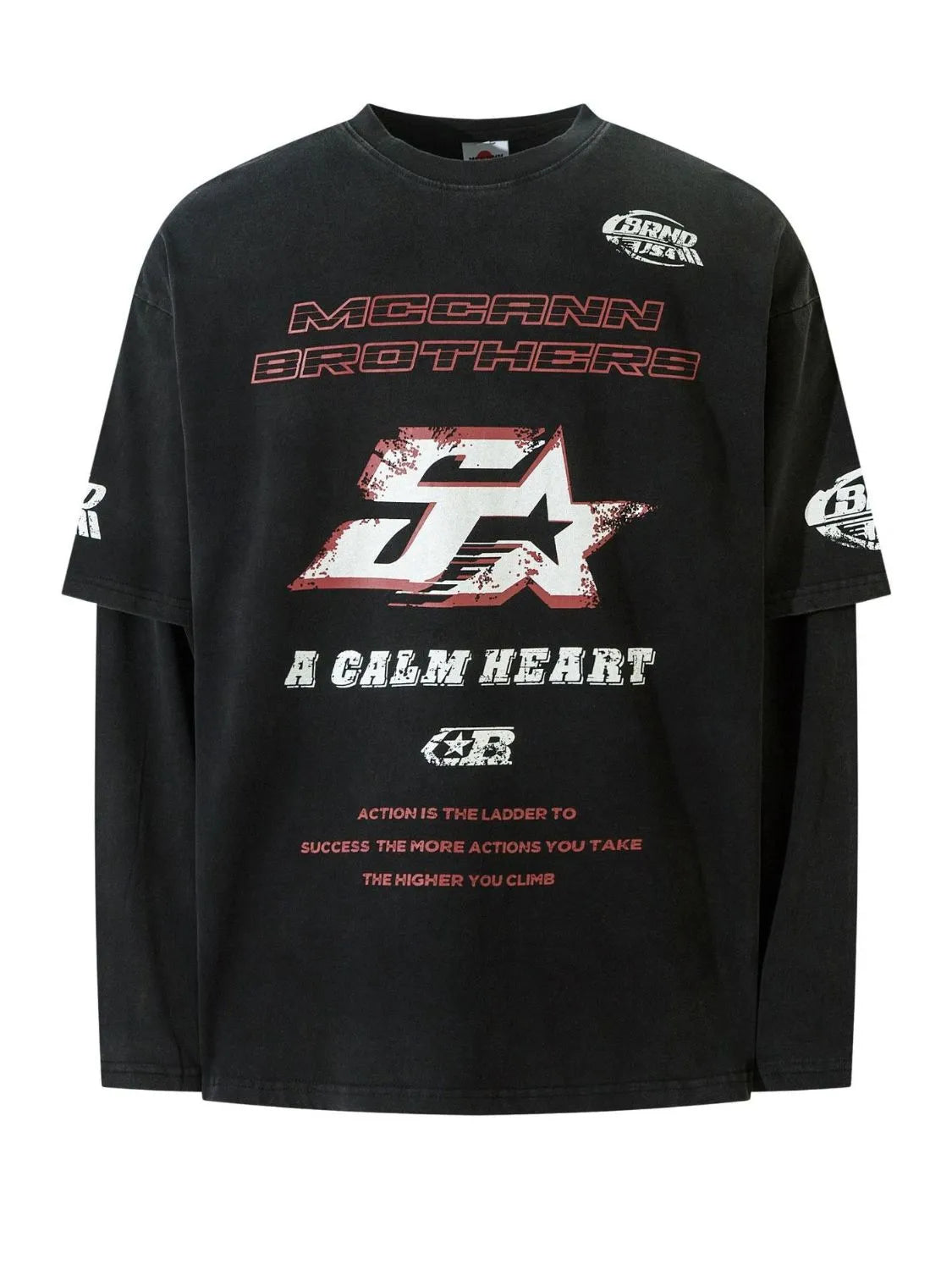 Men's Graphic Round Neck Long Sleeve T-Shirt