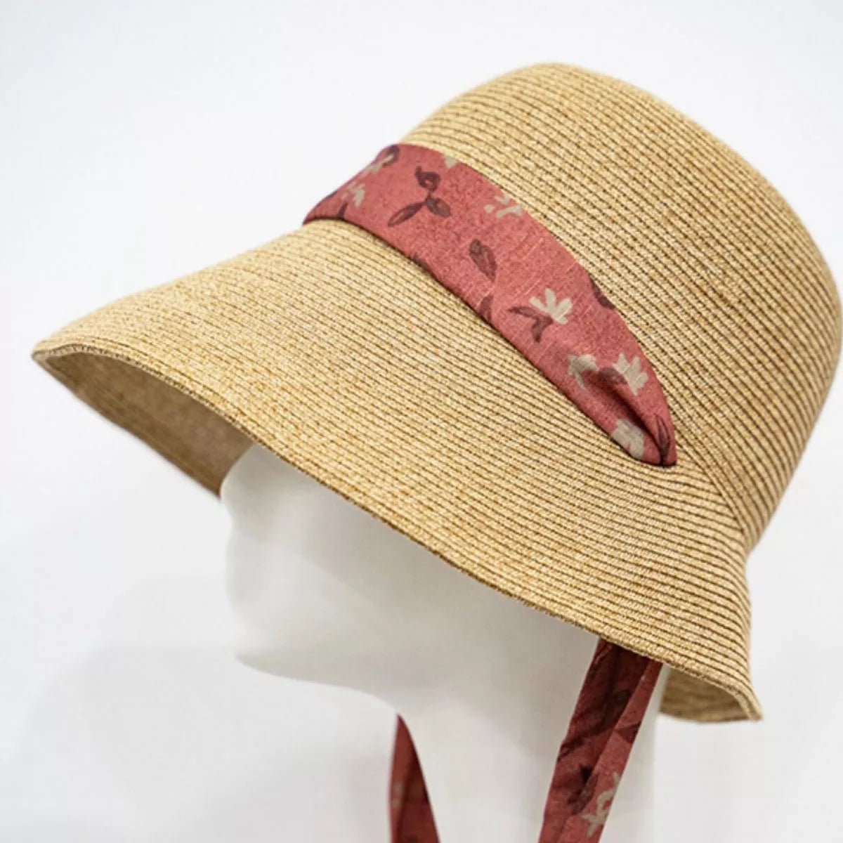 Floral Ribbon Straw Sun Hat