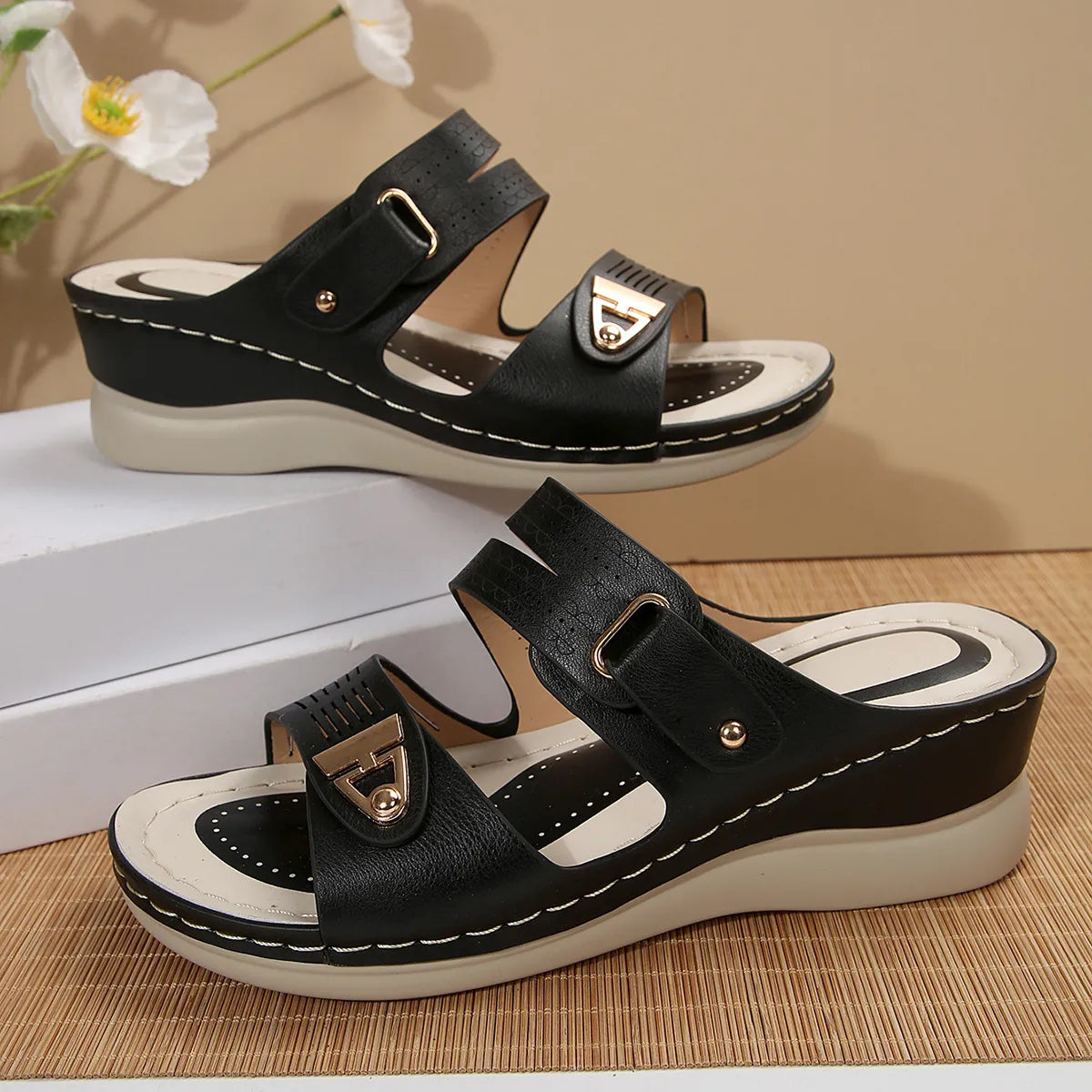 Open Toe Wedge Sandals