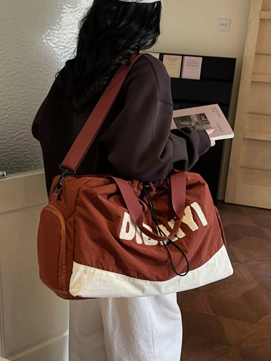 Color Block Large Capacity Travel Bag