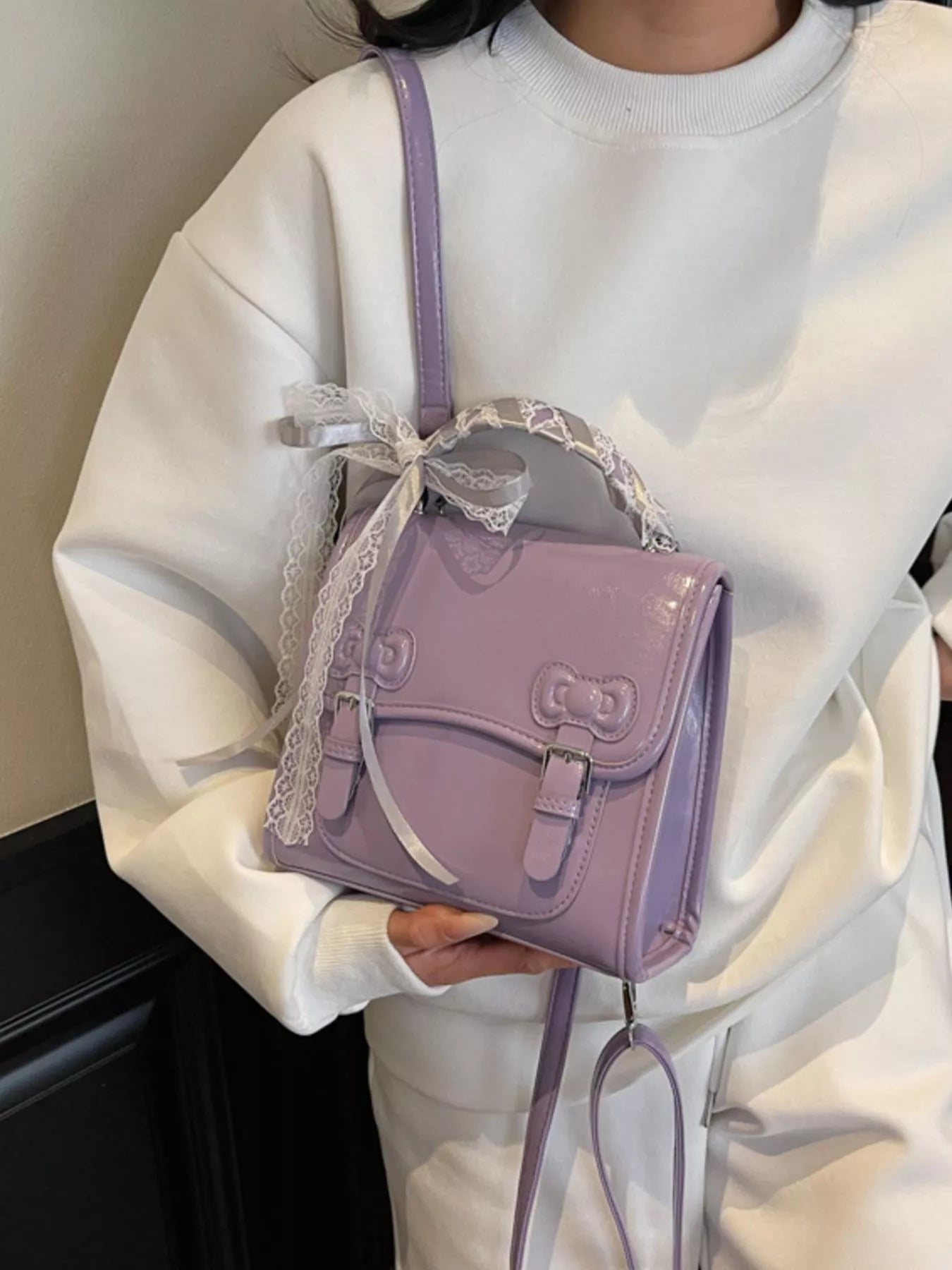 PU Leather Backpack Bag