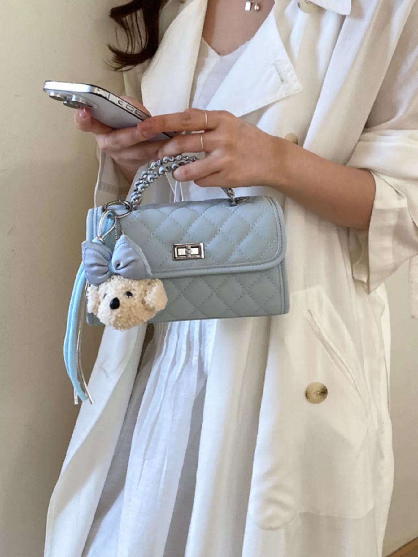 Quilted Chain Crossbody Bag