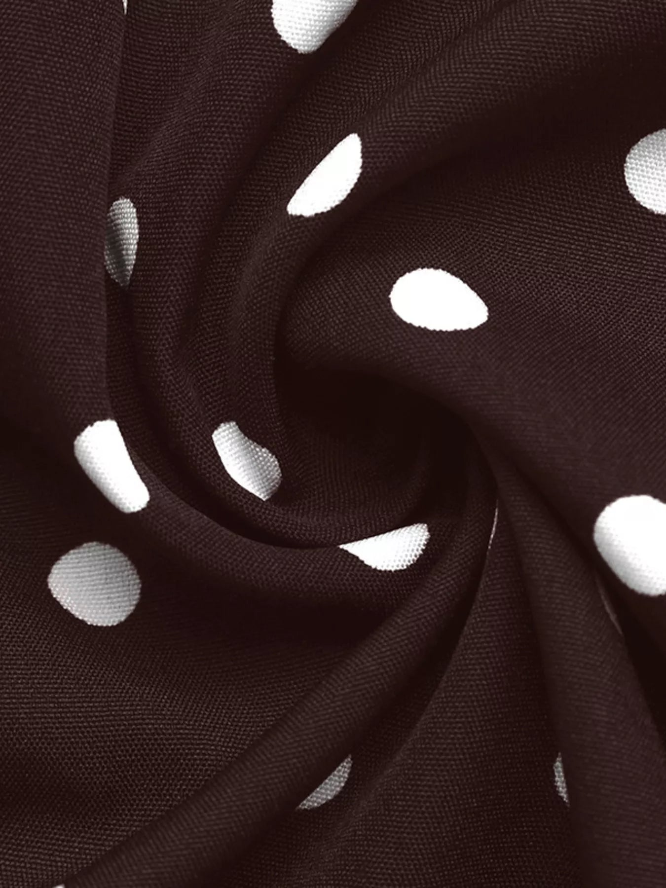 Polka Dot Flare Sleeve Tie Neck Dress