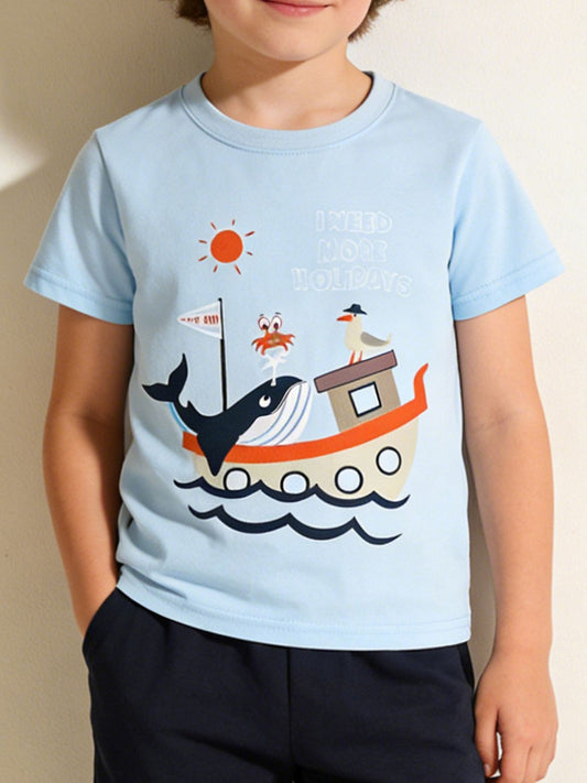 Children's Shark Graphic Short Sleeve Tee