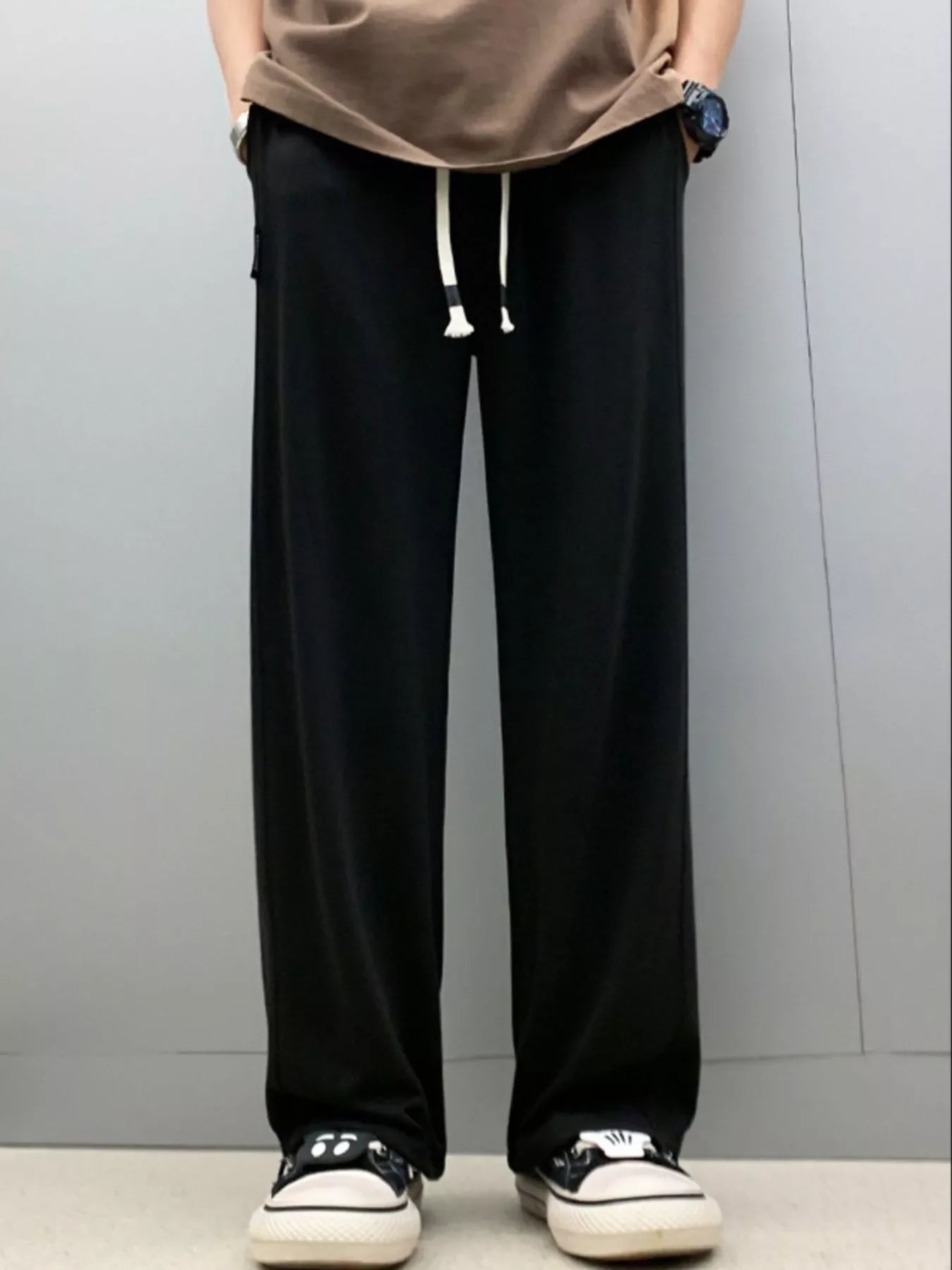 Men's Plus Size Wide Leg Pants