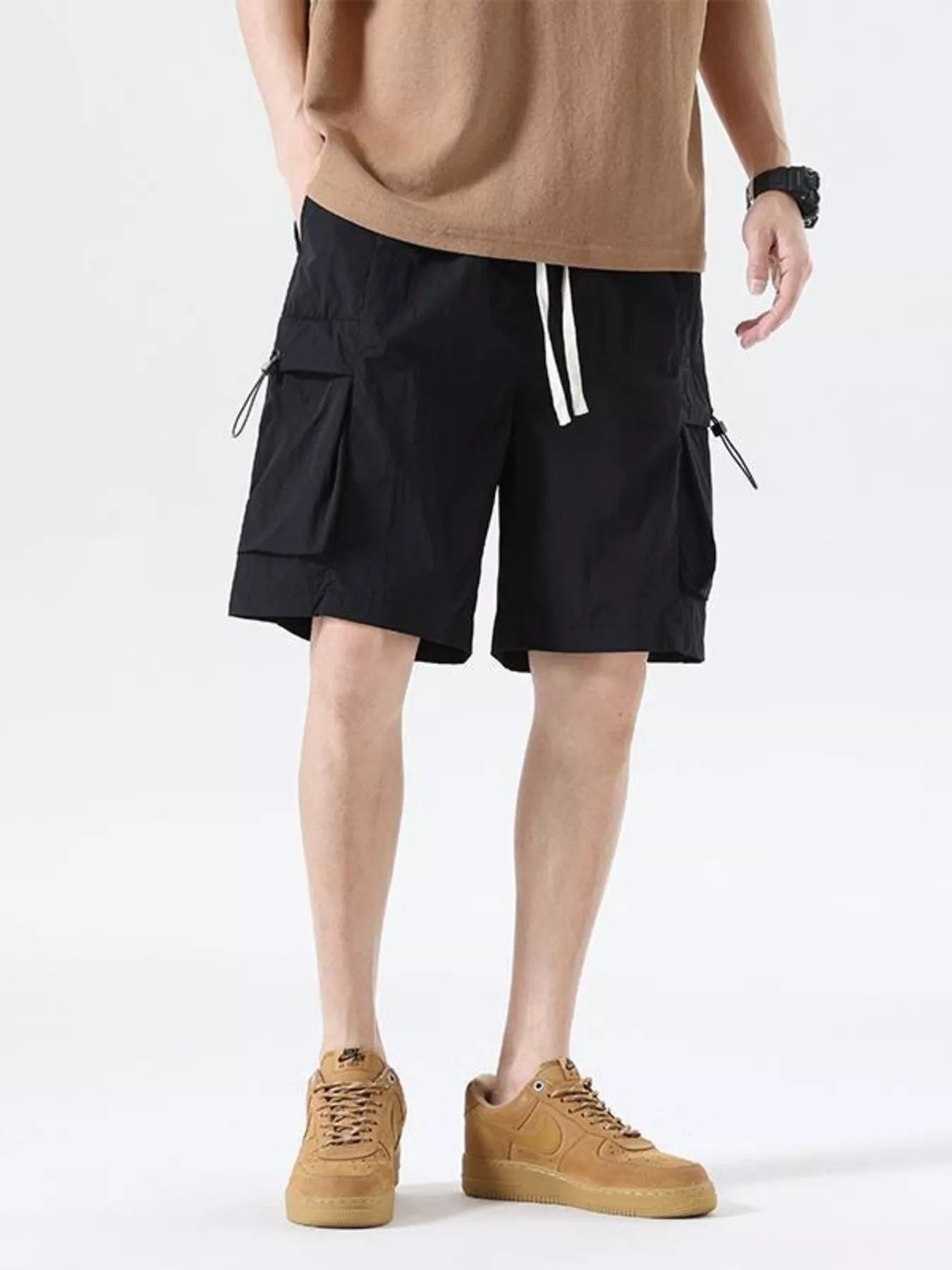 Men's Drawstring Cargo Shorts