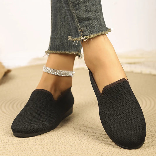 Breathable Knit Slip-On Loafers