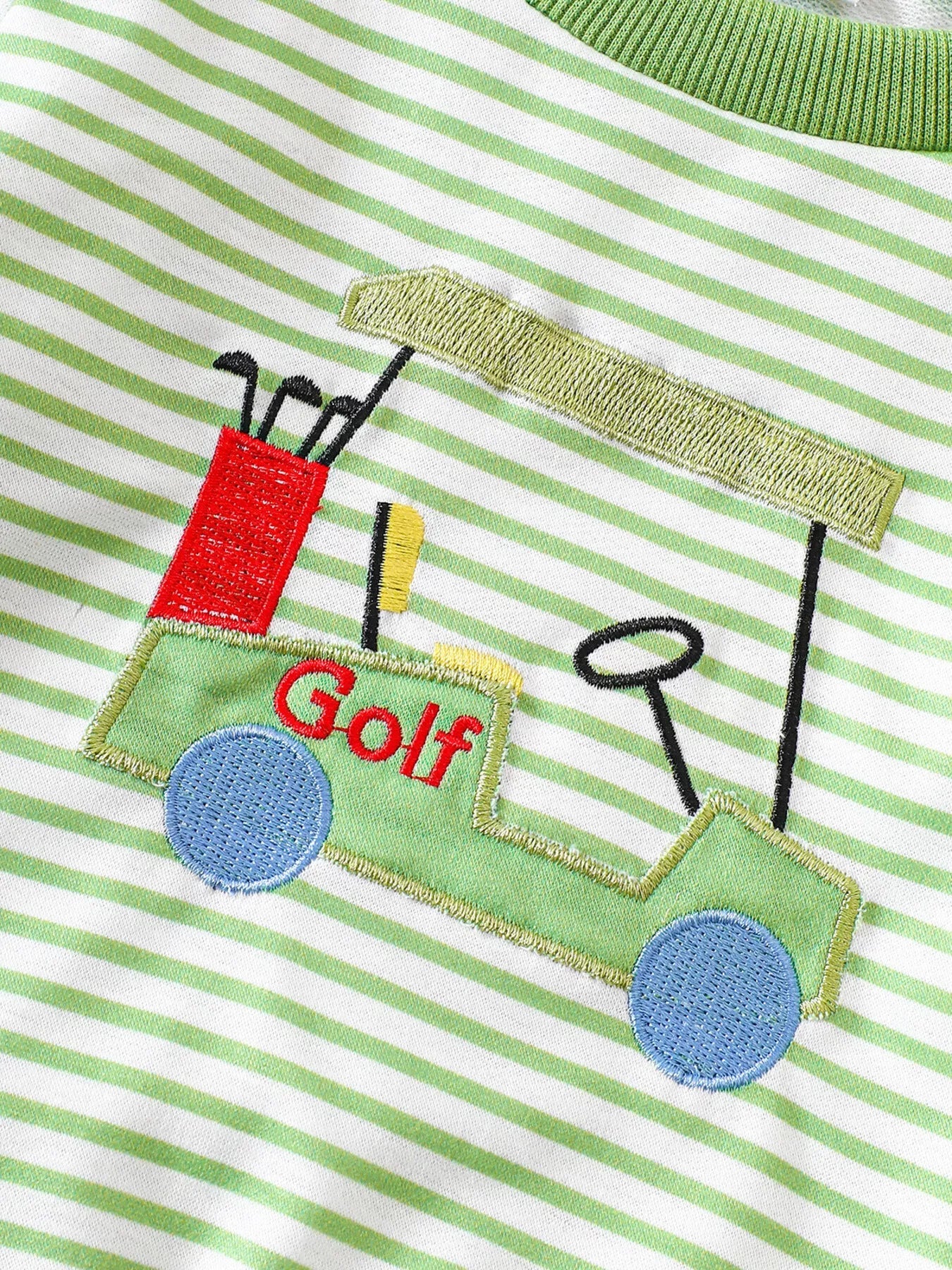 Children's Golf Cart Striped Top and Pants Set
