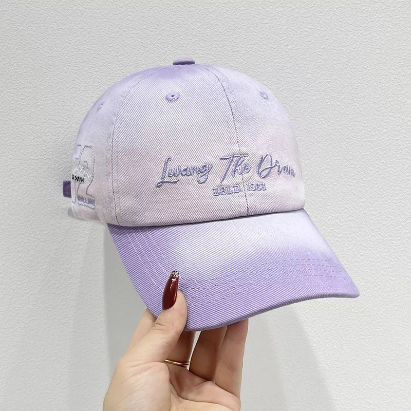 Gradient Color Embroidered Baseball Cap