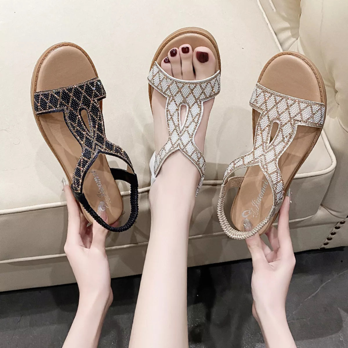 Open Toe Wedge Sandals