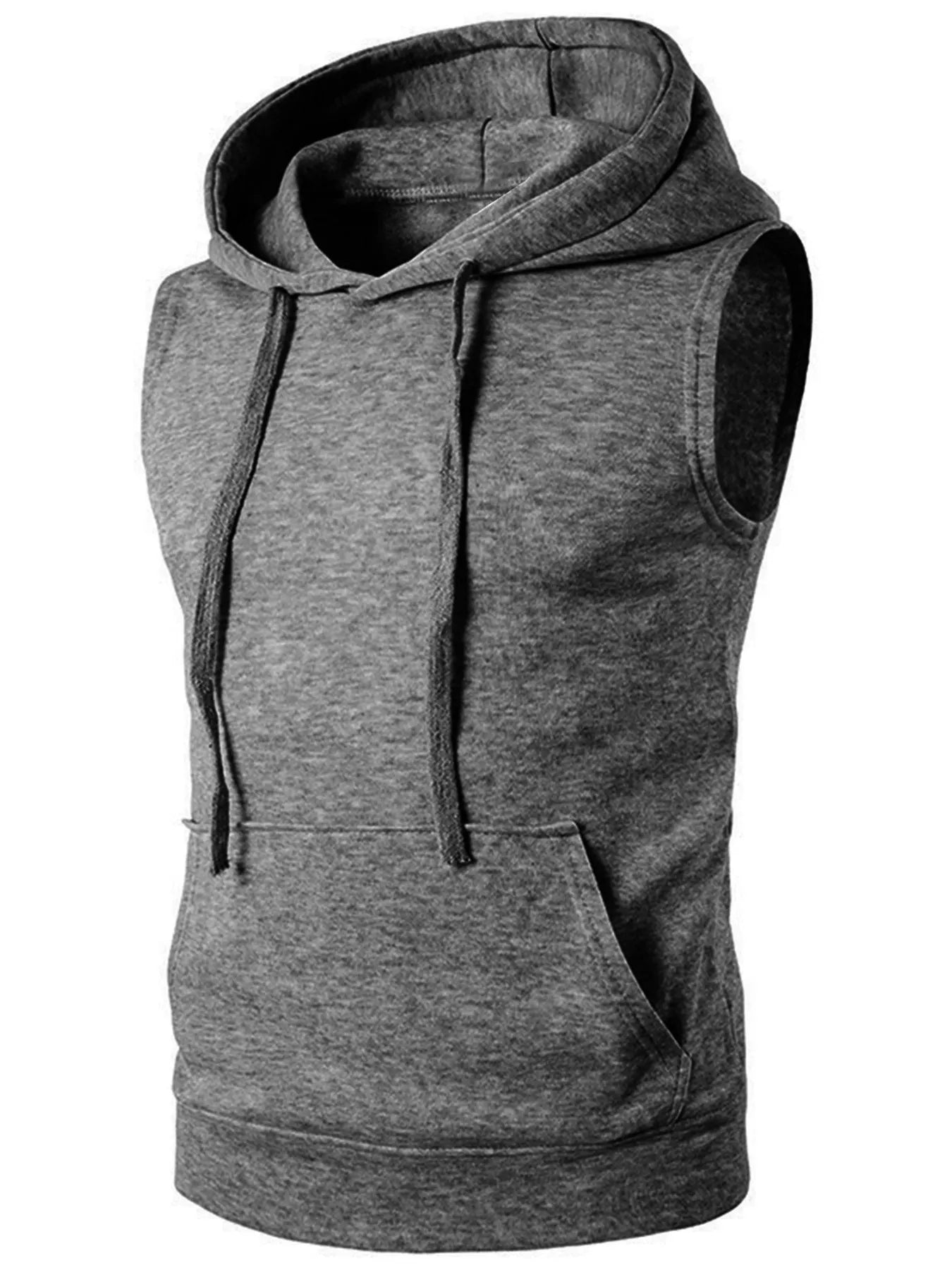 Men's Drawstring Hooded Tank