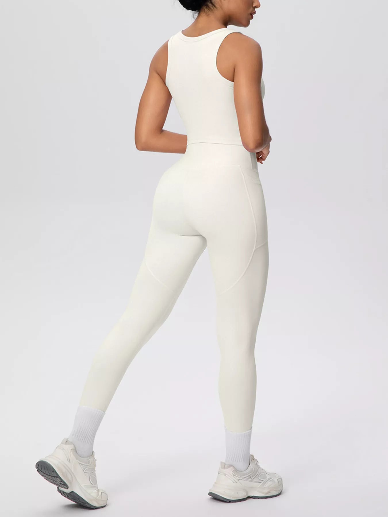 Scoop Neck Tank and High-Waisted Leggings Active Set
