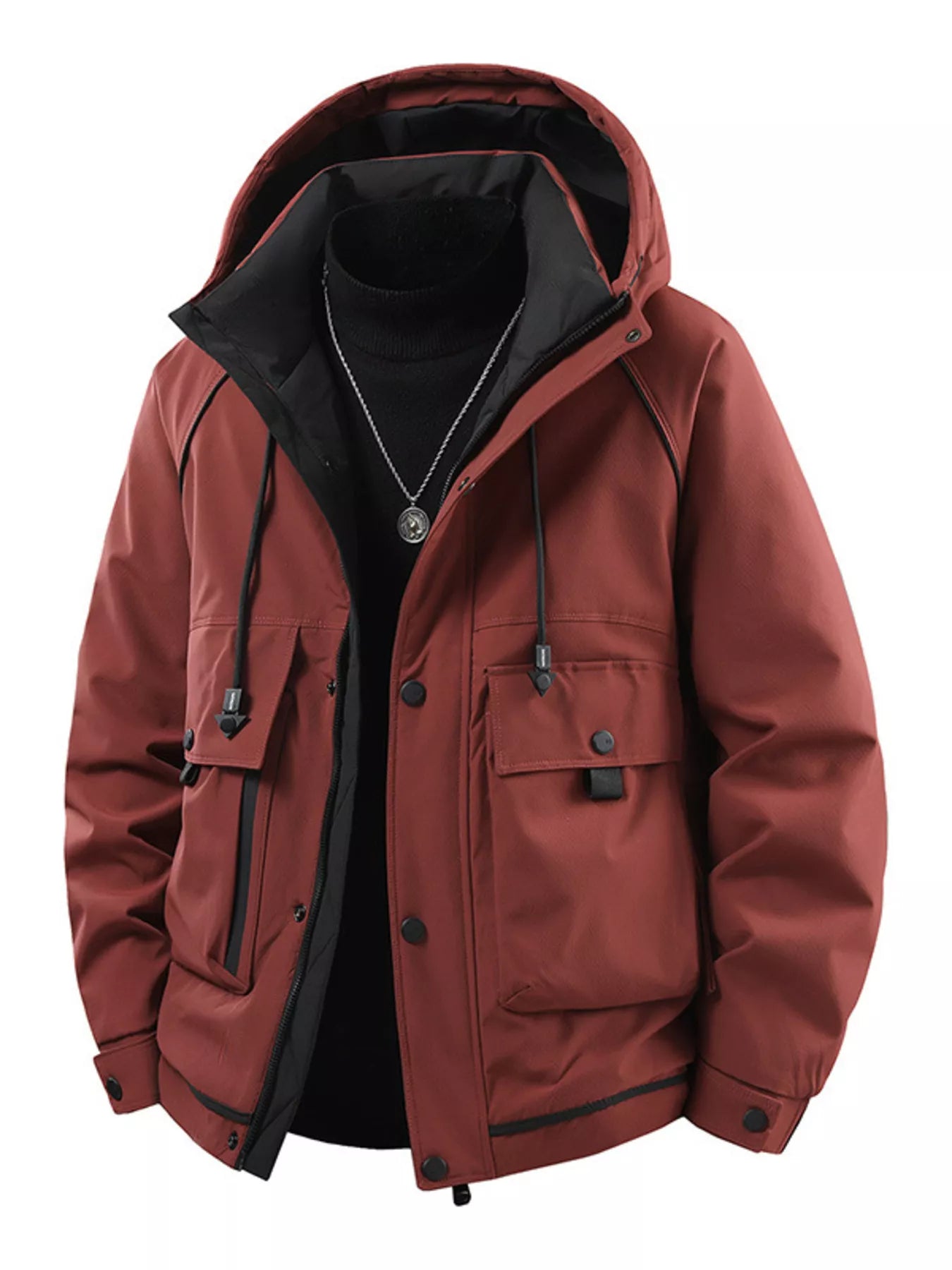 Men's Plus Size Hooded Padded Winter Jacket