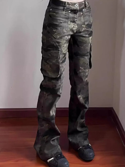 Men's Full Size Camouflage Cargo Jeans Plus Size