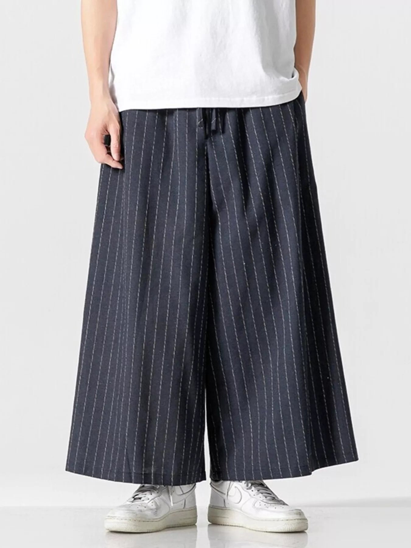 Men's Plus Size Wide Leg Casual Pants
