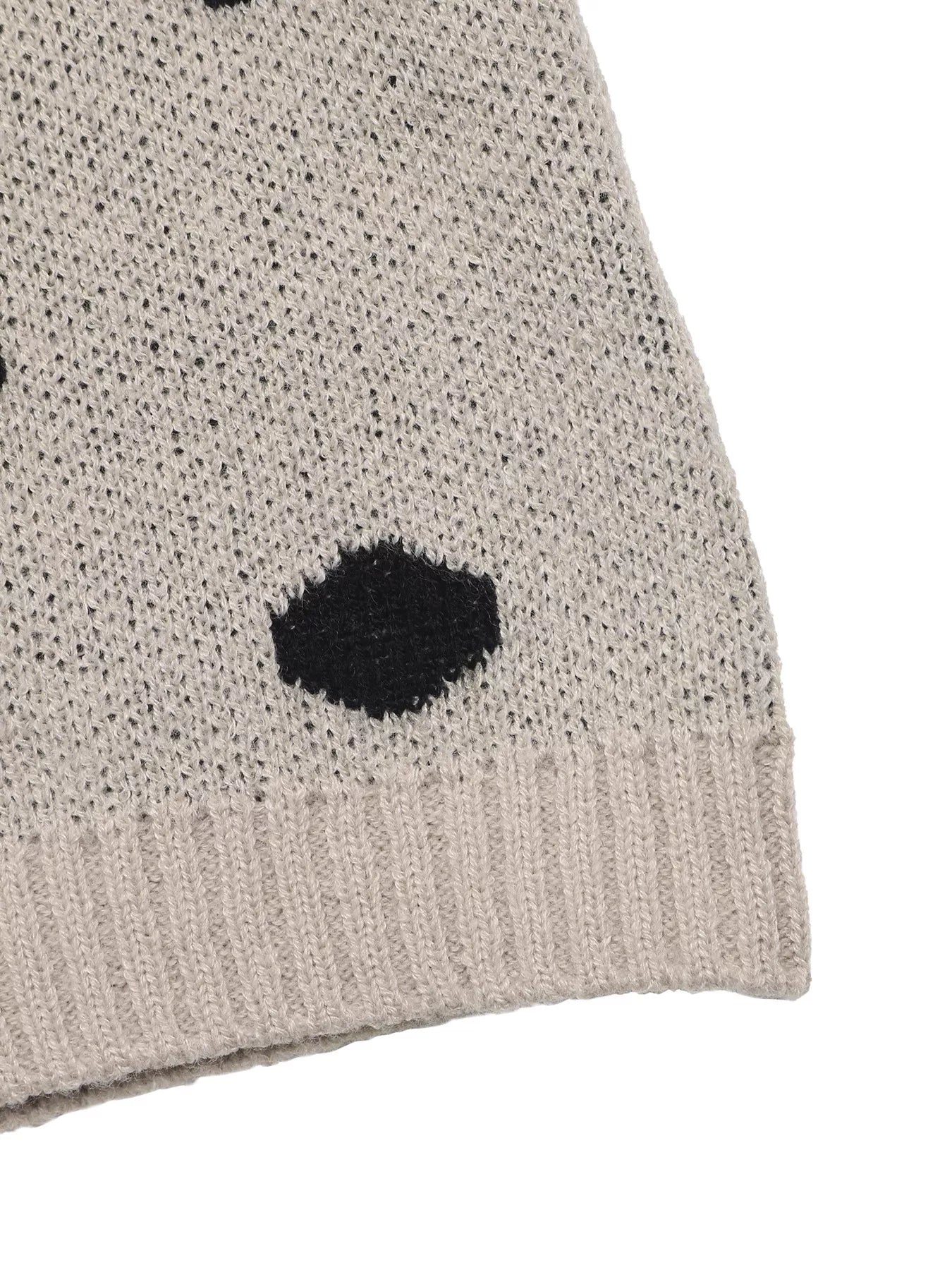 Polka Dot Dropped Shoulder Sweater