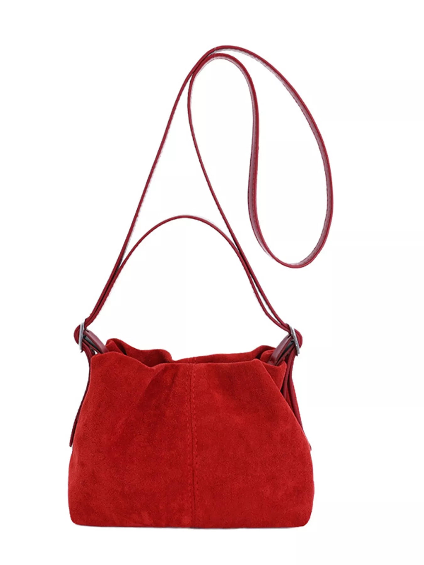 Suede Adjustable Strap Crossbody Bag