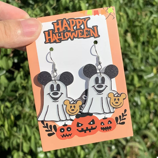 Halloween Mickey Ghost Dangle Earrings