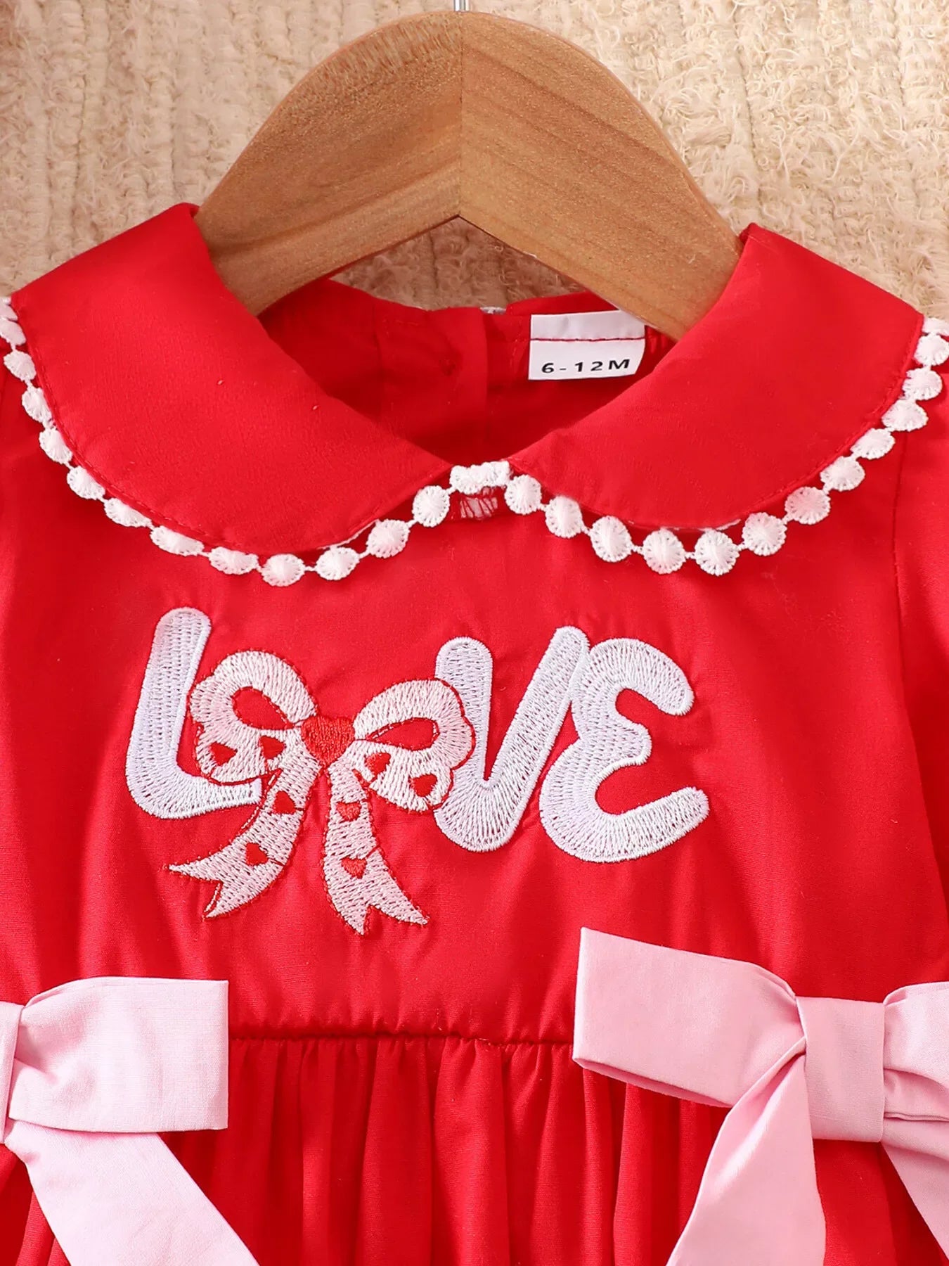 Children's Bow Long Sleeve Dress