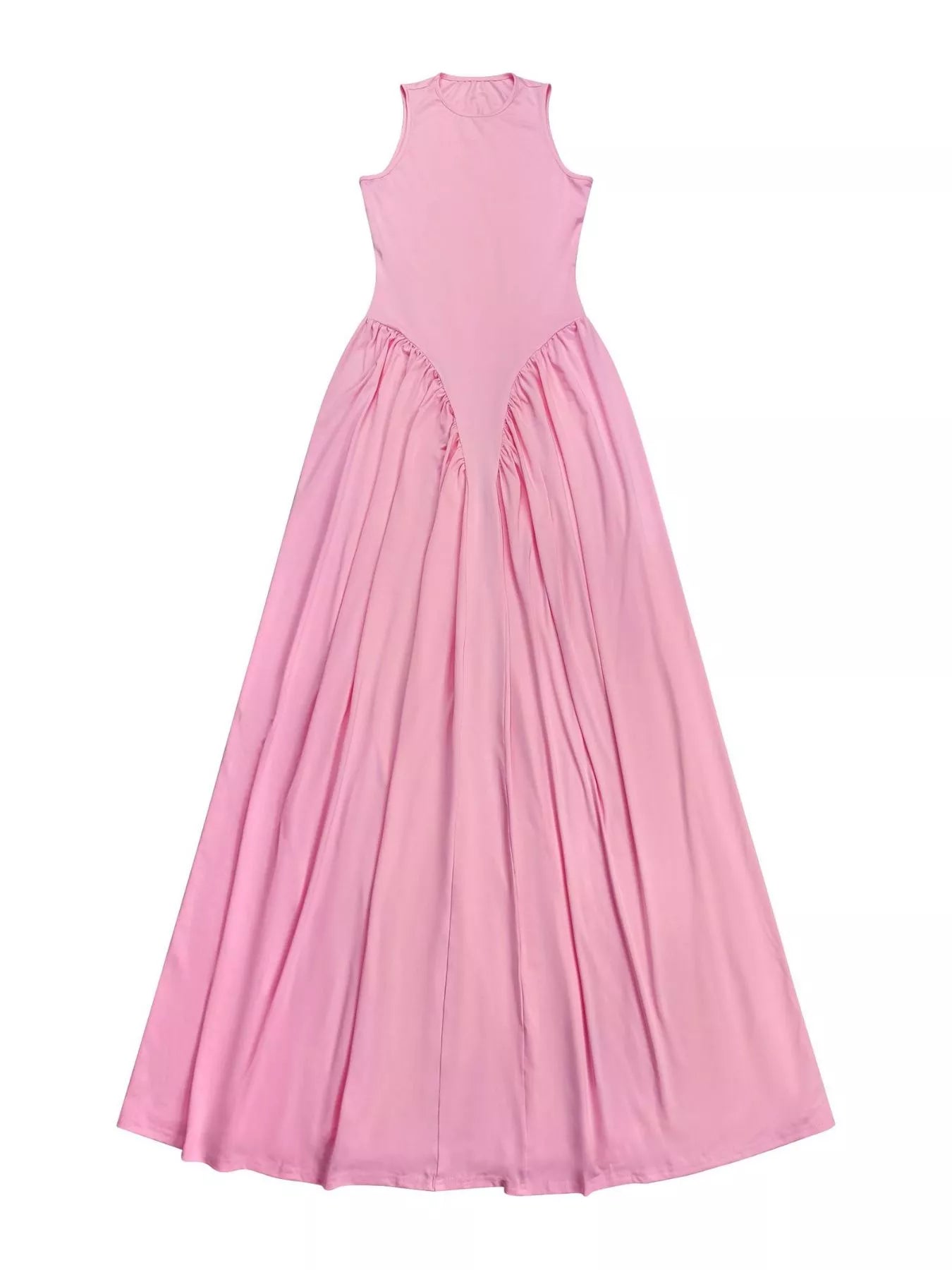 Sleeveless O-Neck Maxi Dress