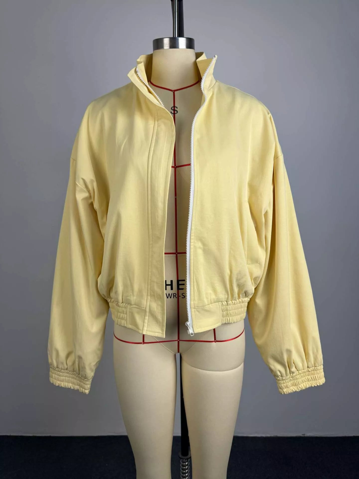 Zip Up Oversized Bomber Jacket