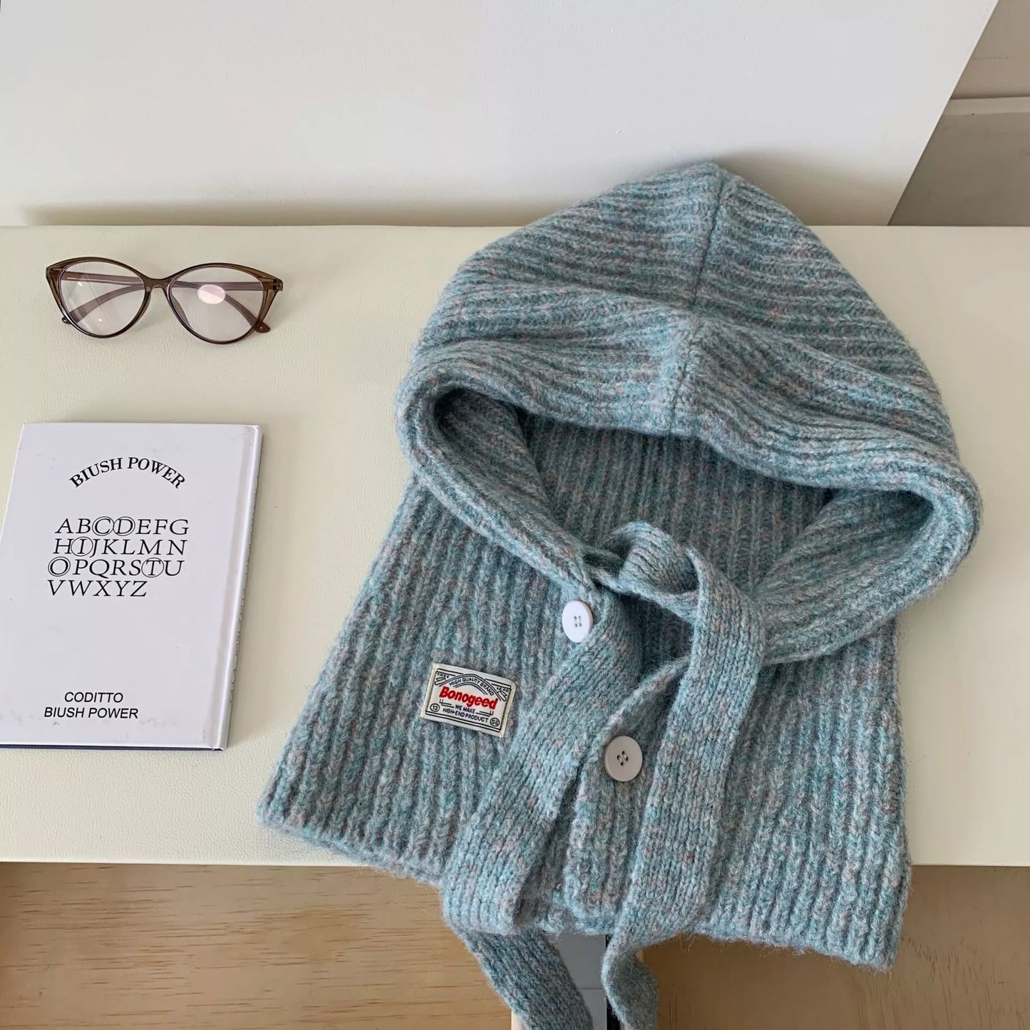 Knitted Winter Scarf Hat