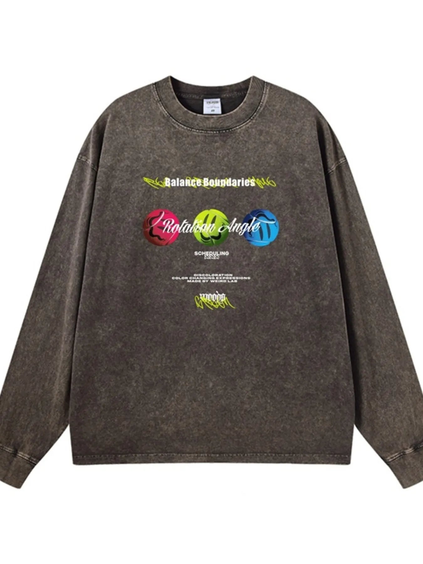Men's Graphic Round Neck Long Sleeve T-Shirt