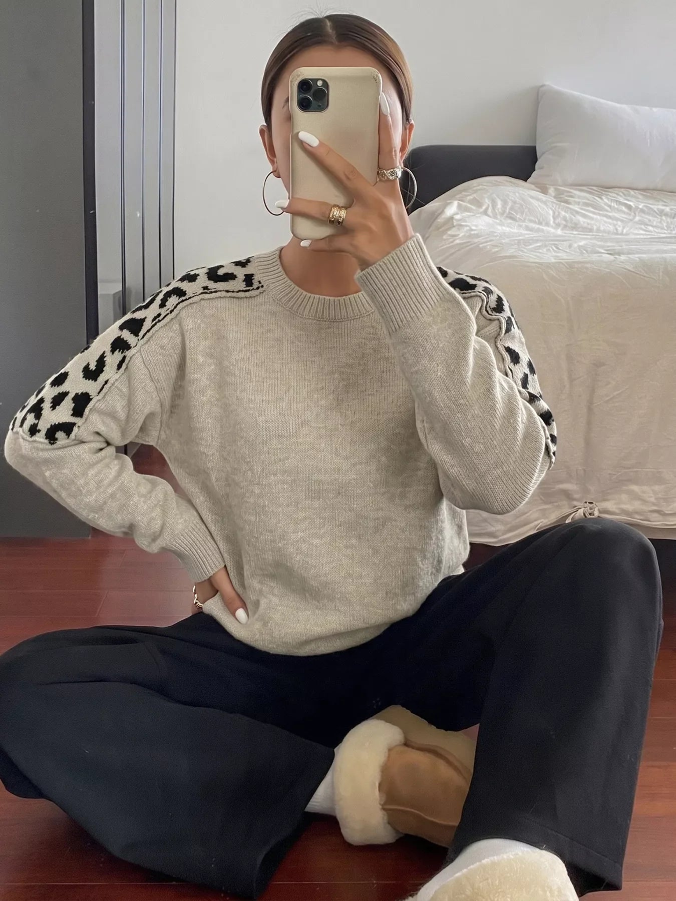 Leopard Round Neck Sweater