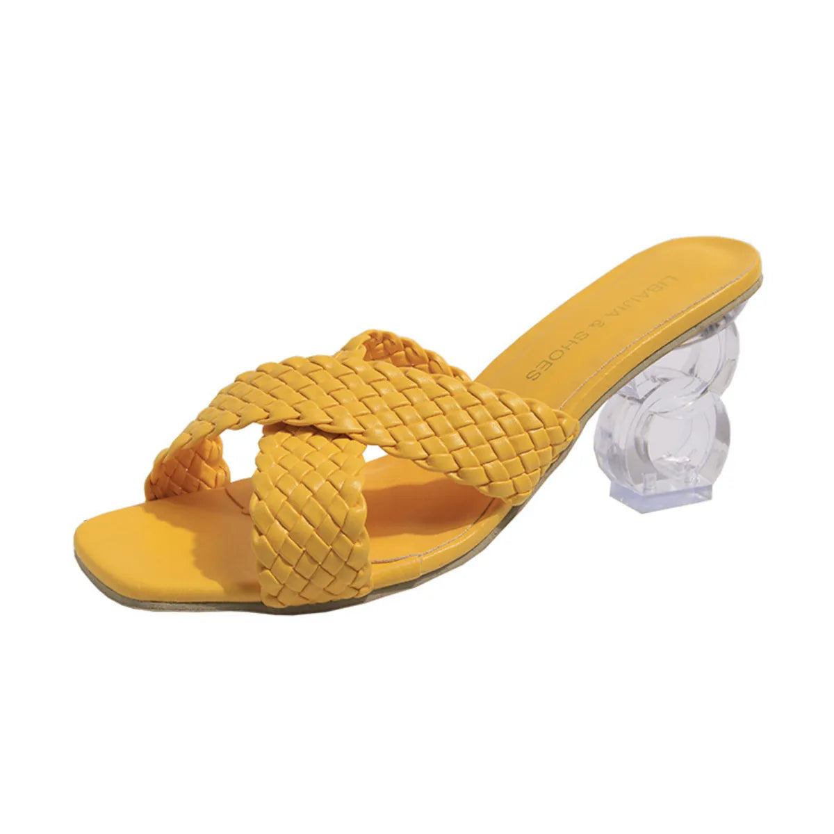 Crisscross Block Heel Sandals