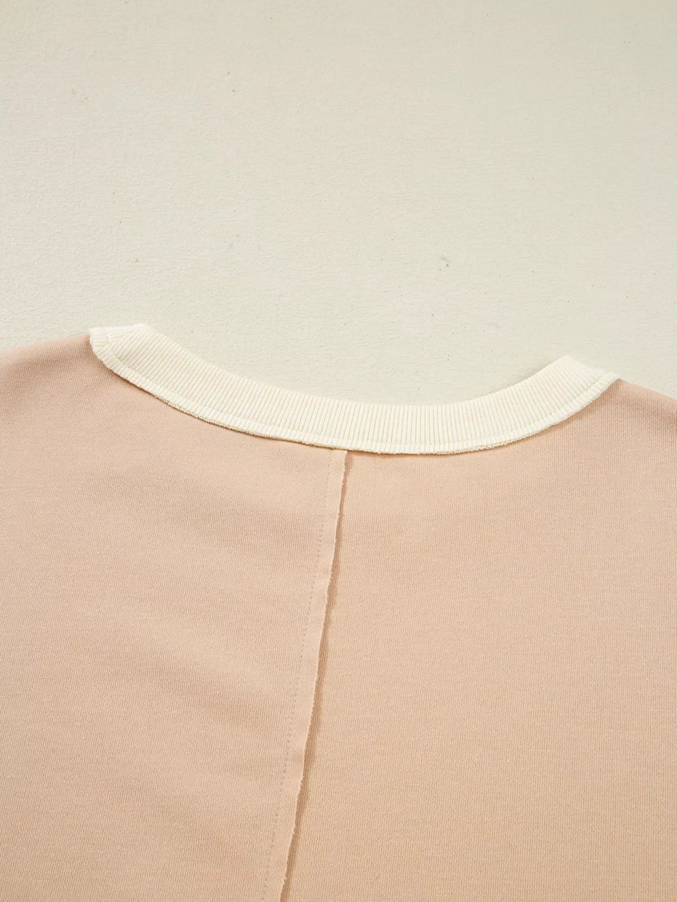 Color Block Textured Patchwork Pullover Sweatshirt