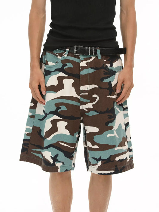 Men's Camouflage Denim Shorts