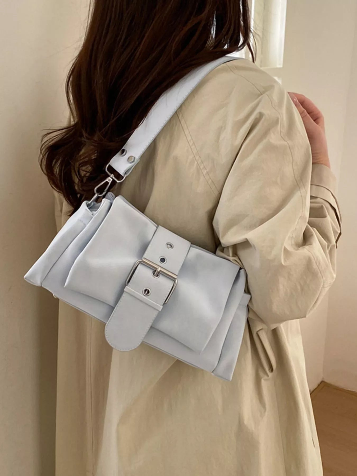 Buckle Detail Crossbody Bag