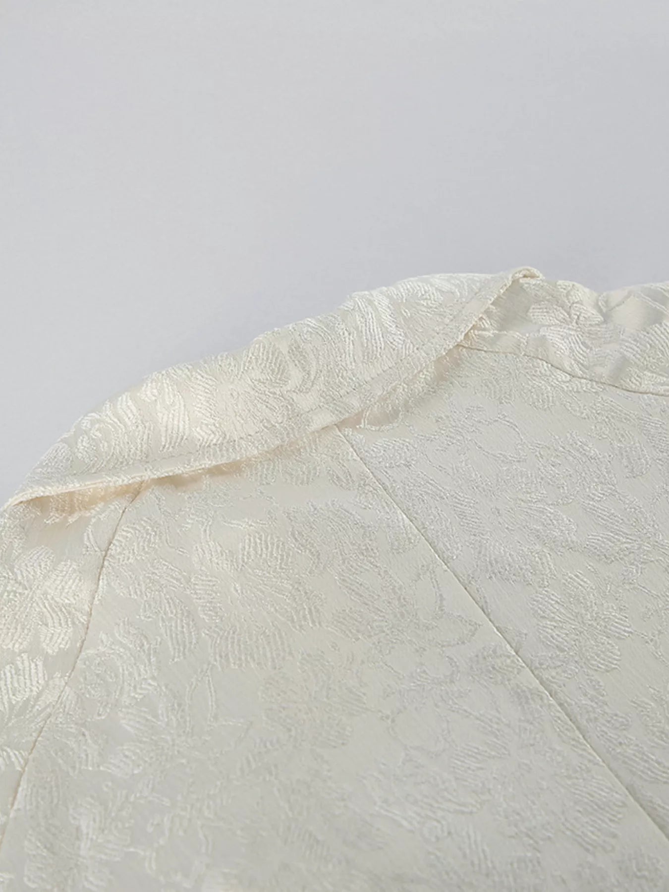 Jacquard Bomber Jacket with Drawstring Waist