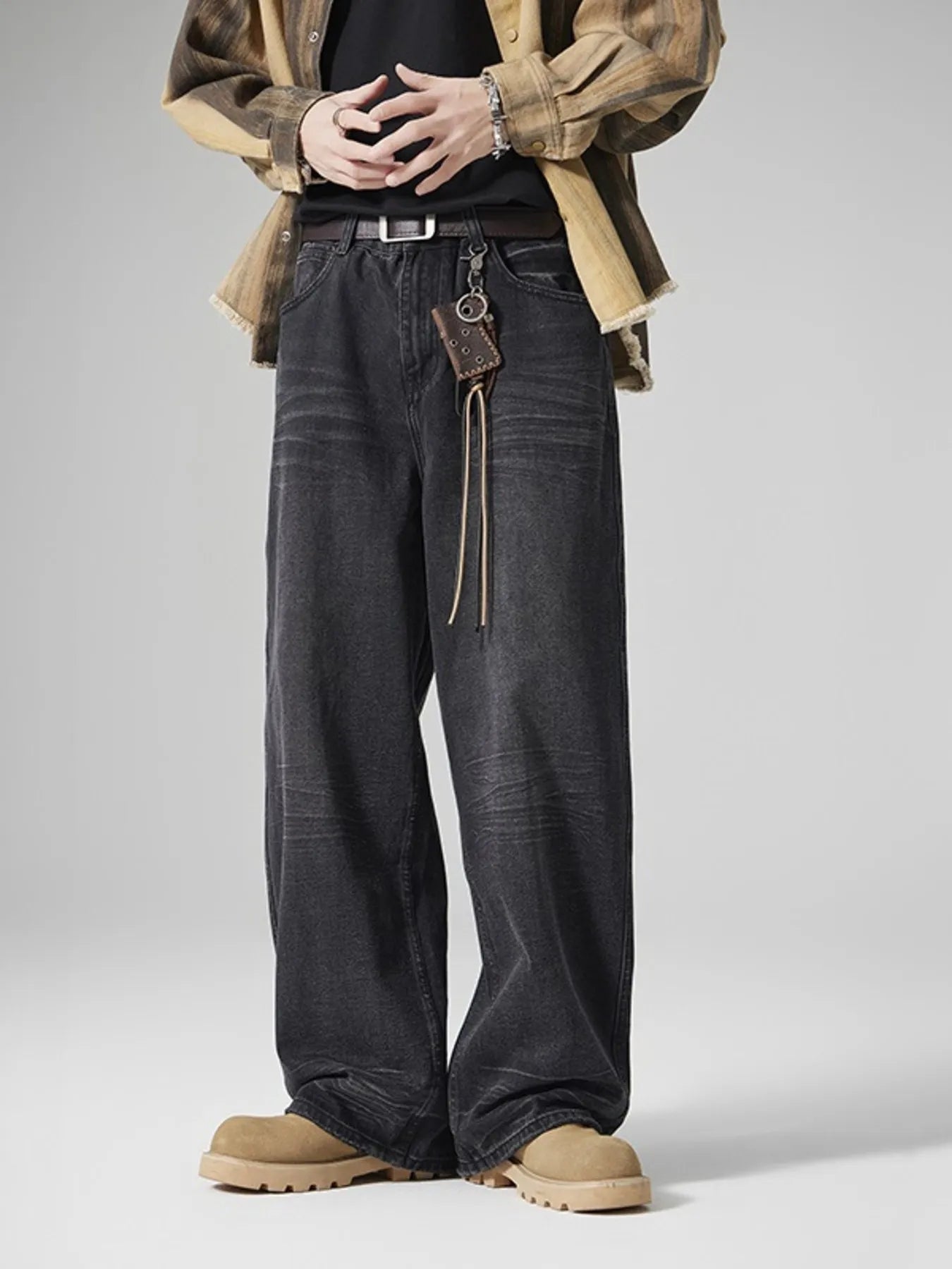 Men's Vintage Wash Loose Fit Jeans